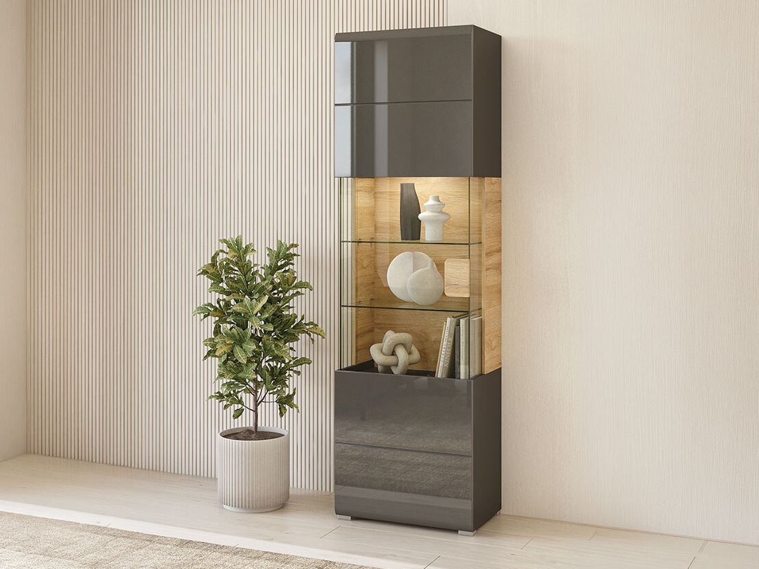 Hylly Torsone 103 (Antrasiitti + Gloss antrasiitti + Grandson-tammi)