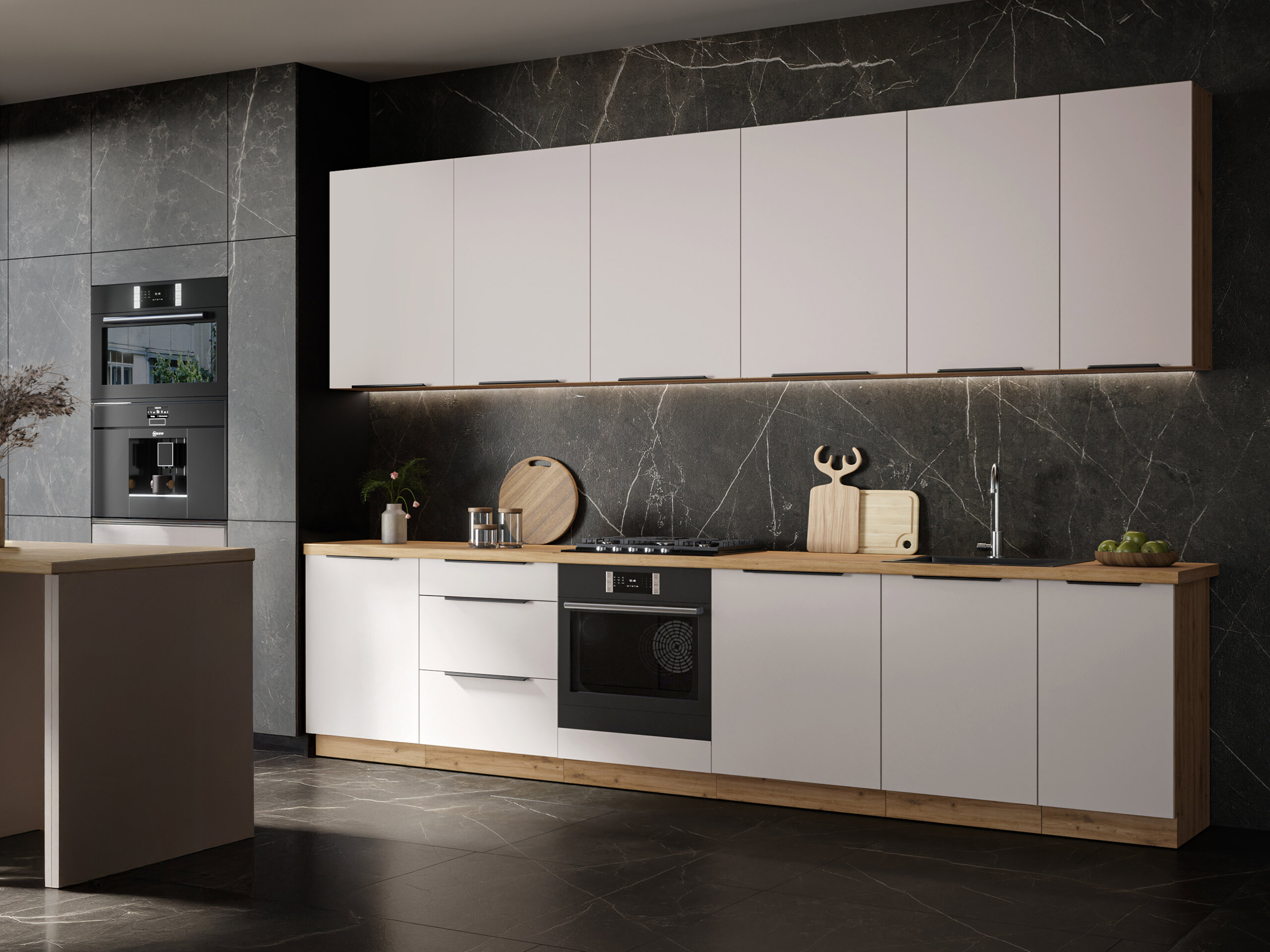 Modulaarinen allaskaappi ovilla Sole 124