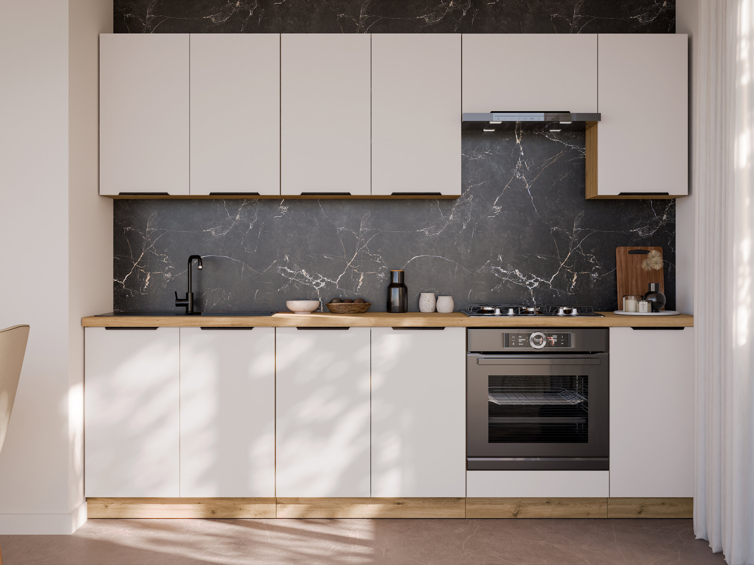 Modulaarinen kaappi sisäänrakennetuille laitteille Sole 130