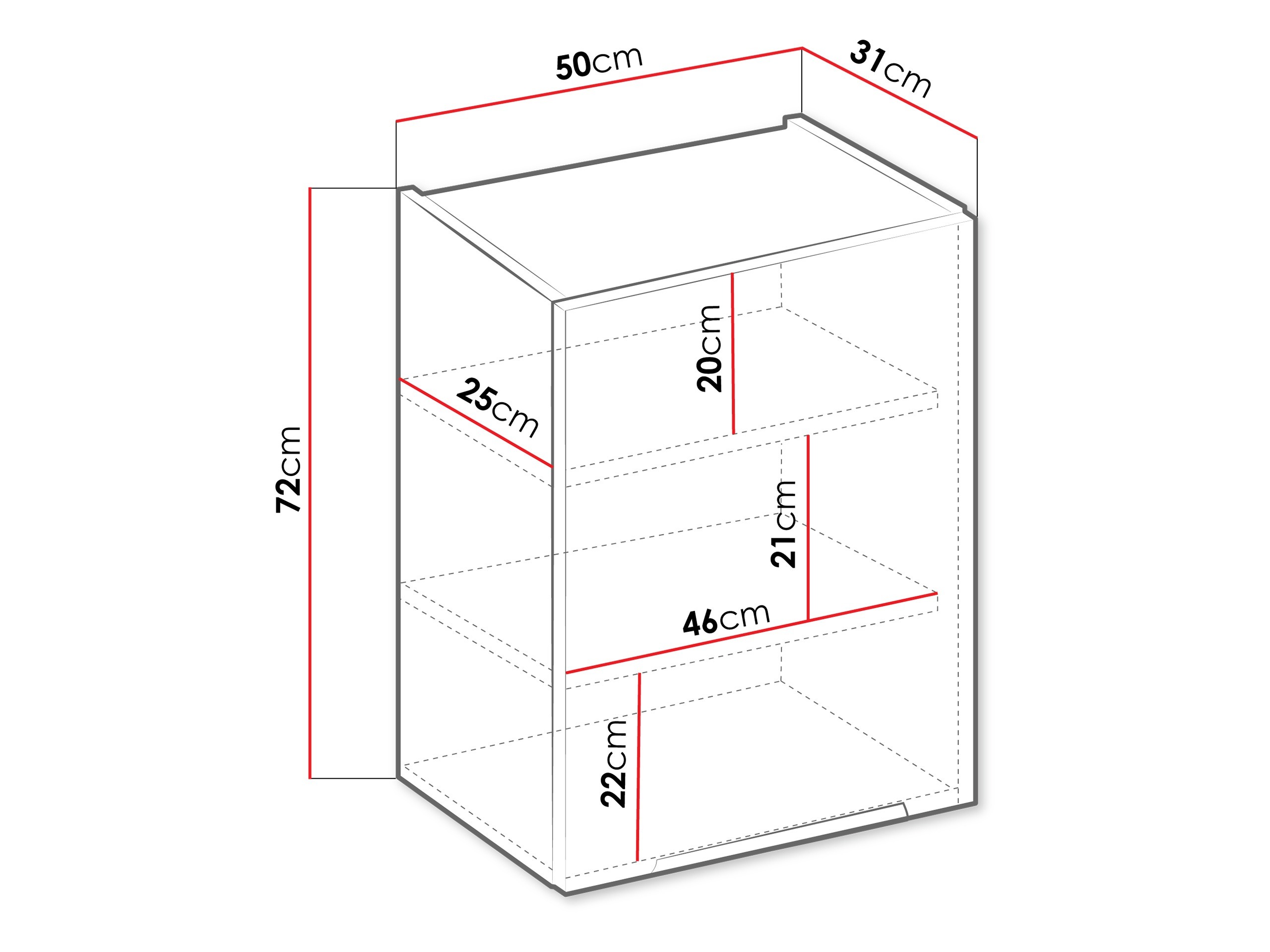 Modulaarinen seinäkaappi Sole 122