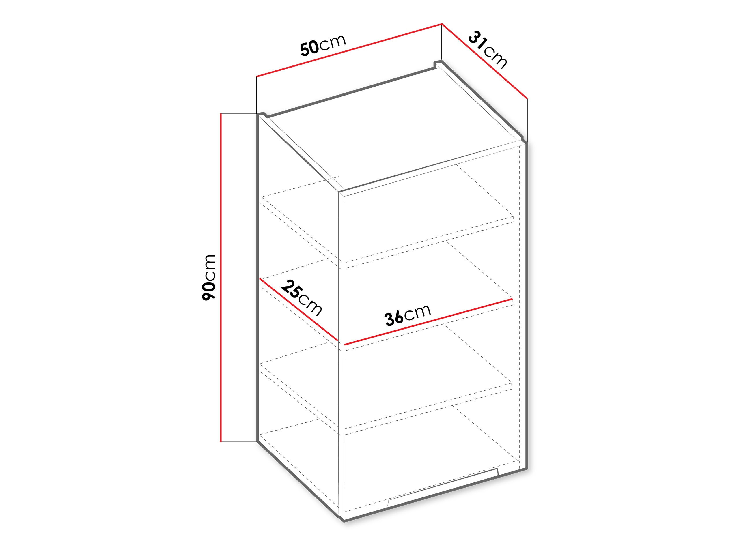 Modulaarinen seinäkaappi Sole 123