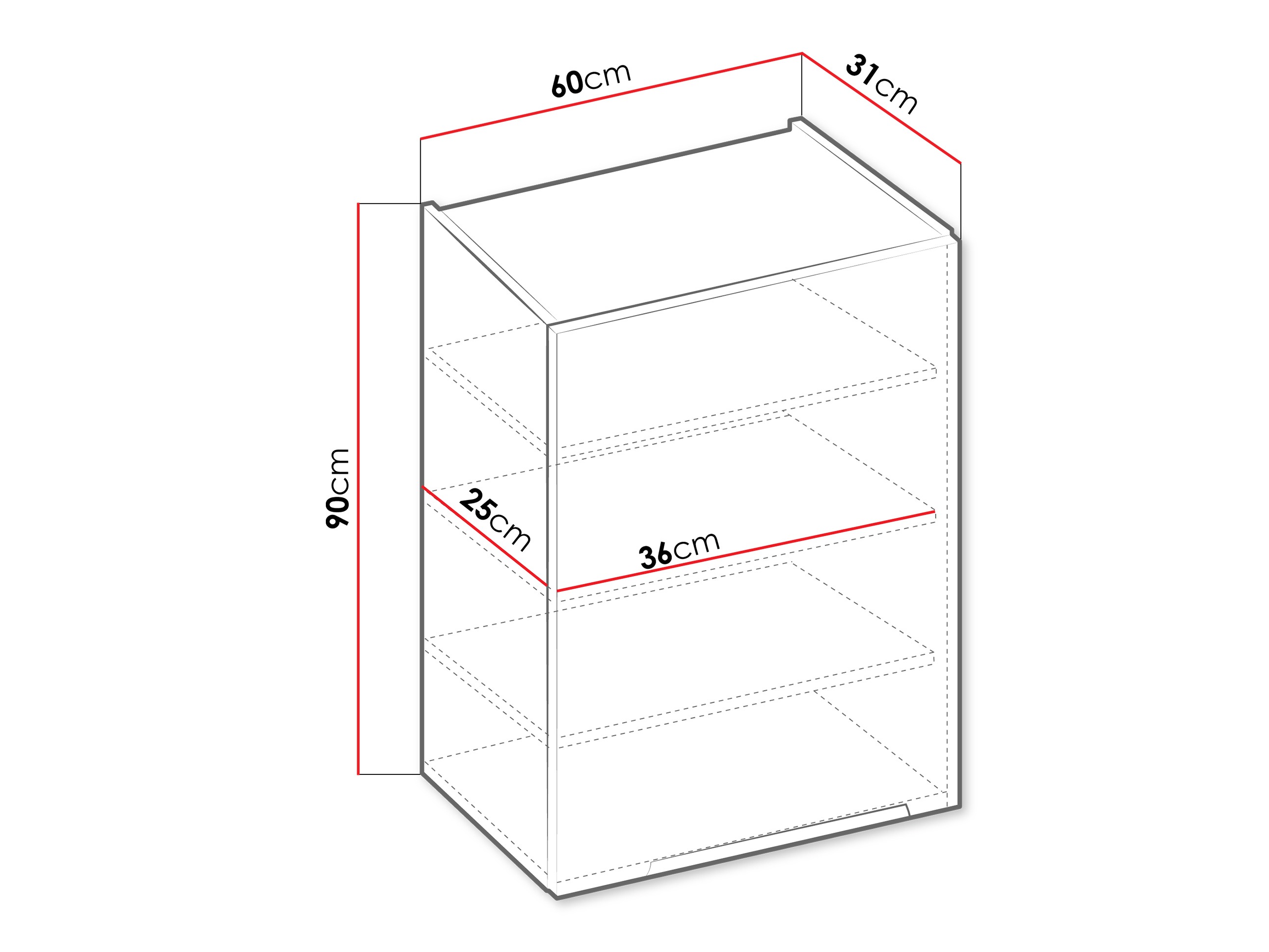 Modulaarinen seinäkaappi Sole 137