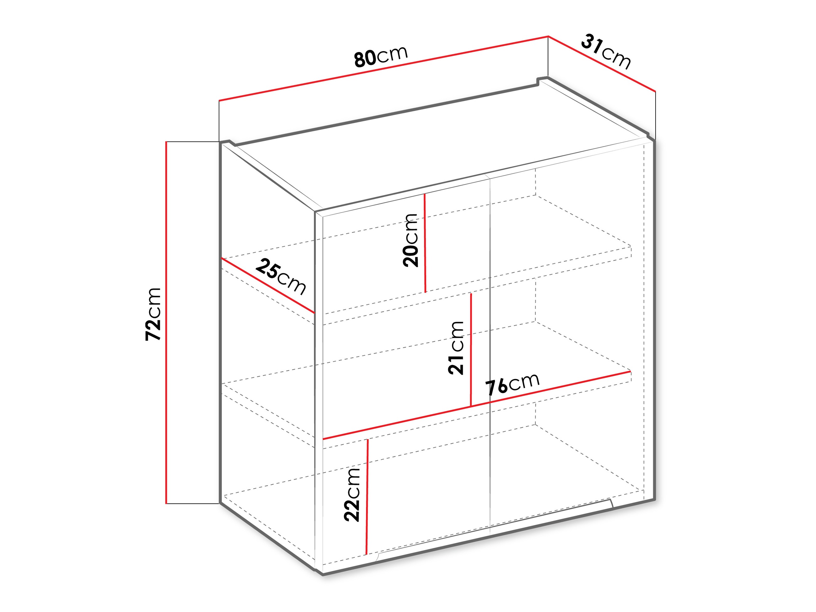 Modulaarinen seinäkaappi Sole 148