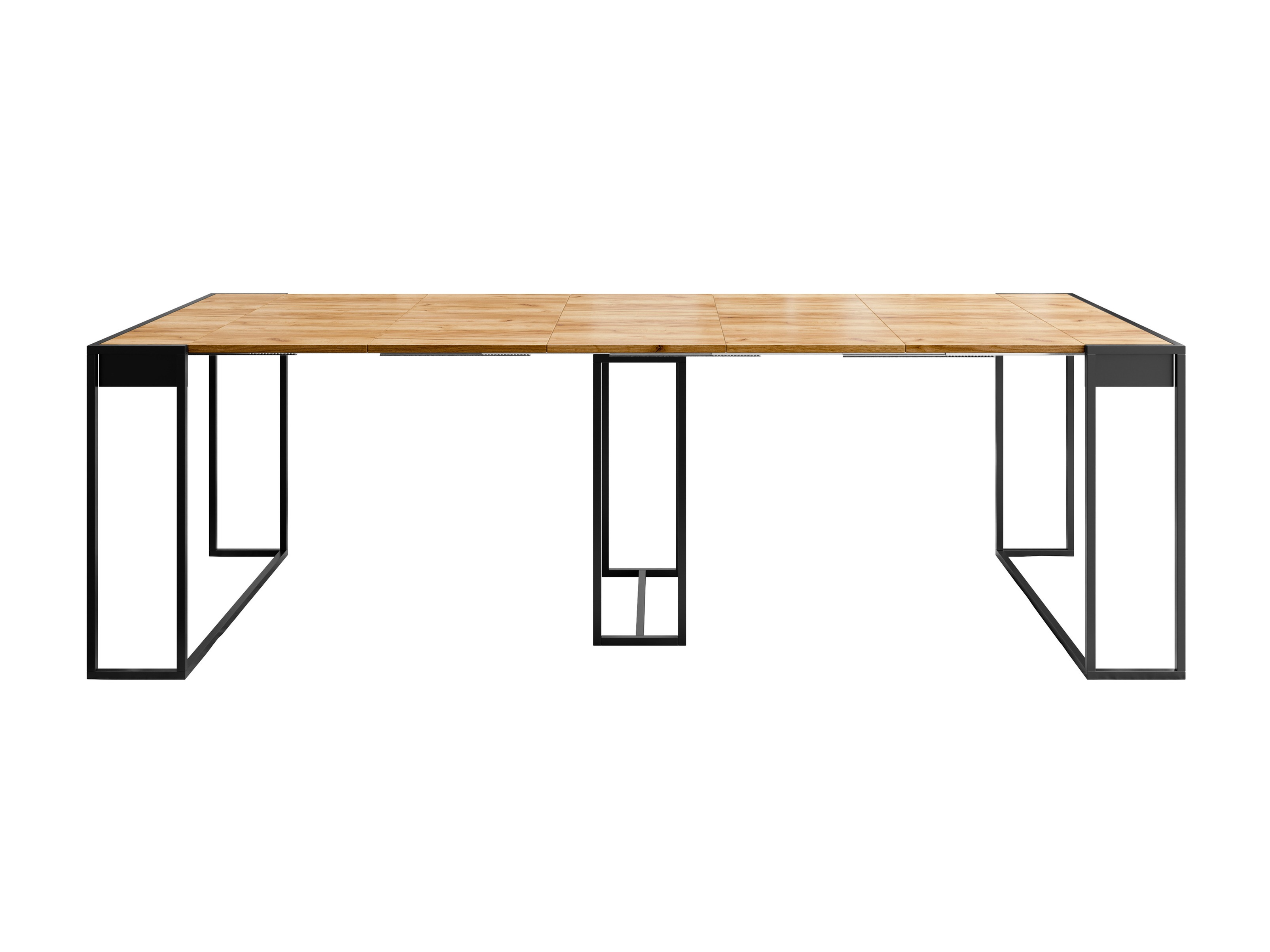 Taitettava pöytä Oswego 180 (Musta + Craft tammi)