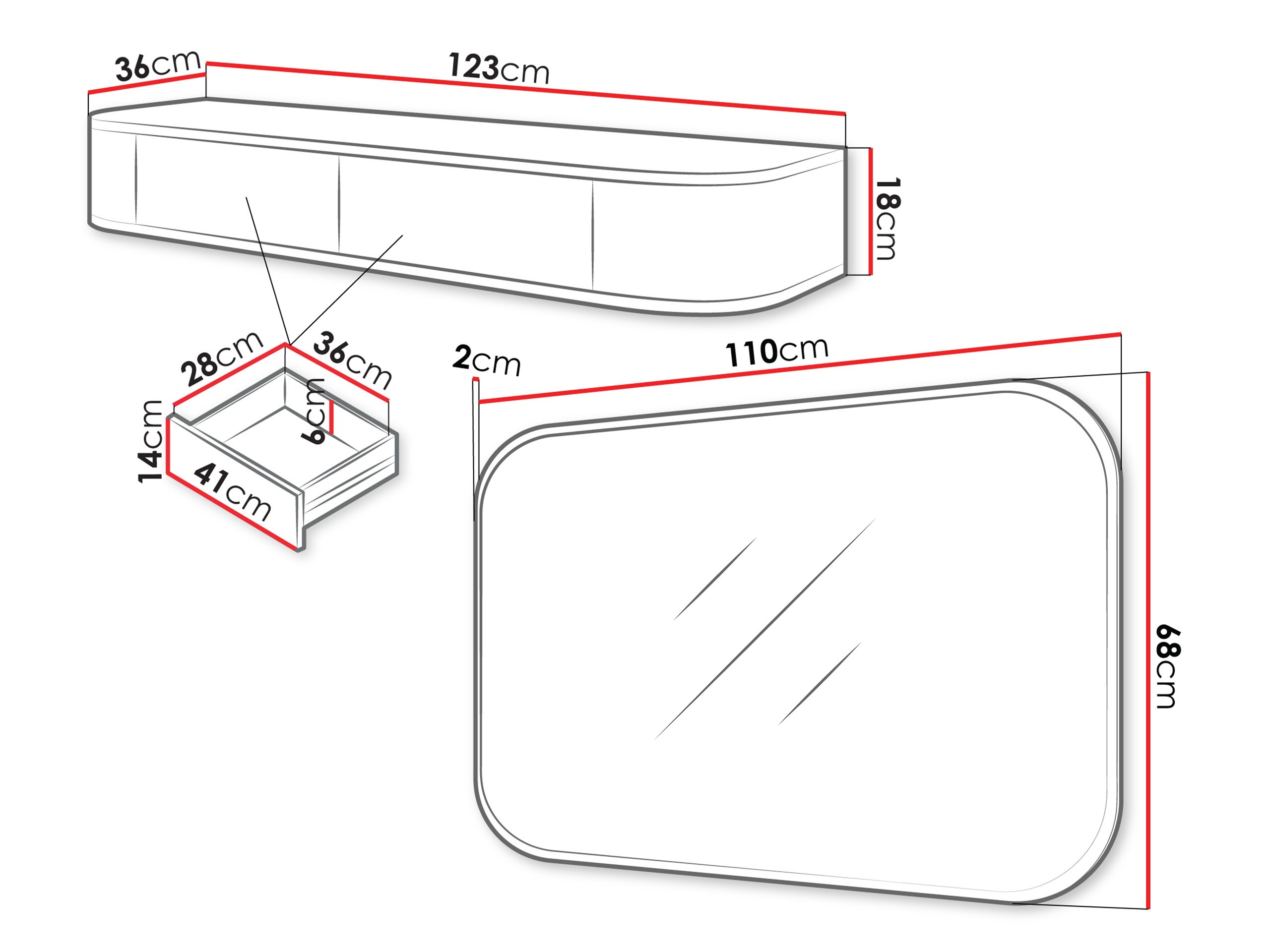Kampauspöytä Comfivo Livtena 107