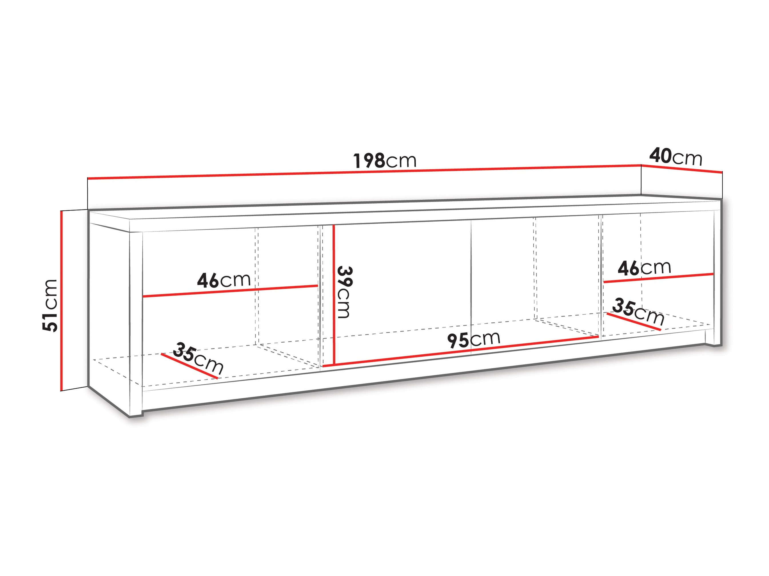 TV-taso Lectio (Valkoinen)