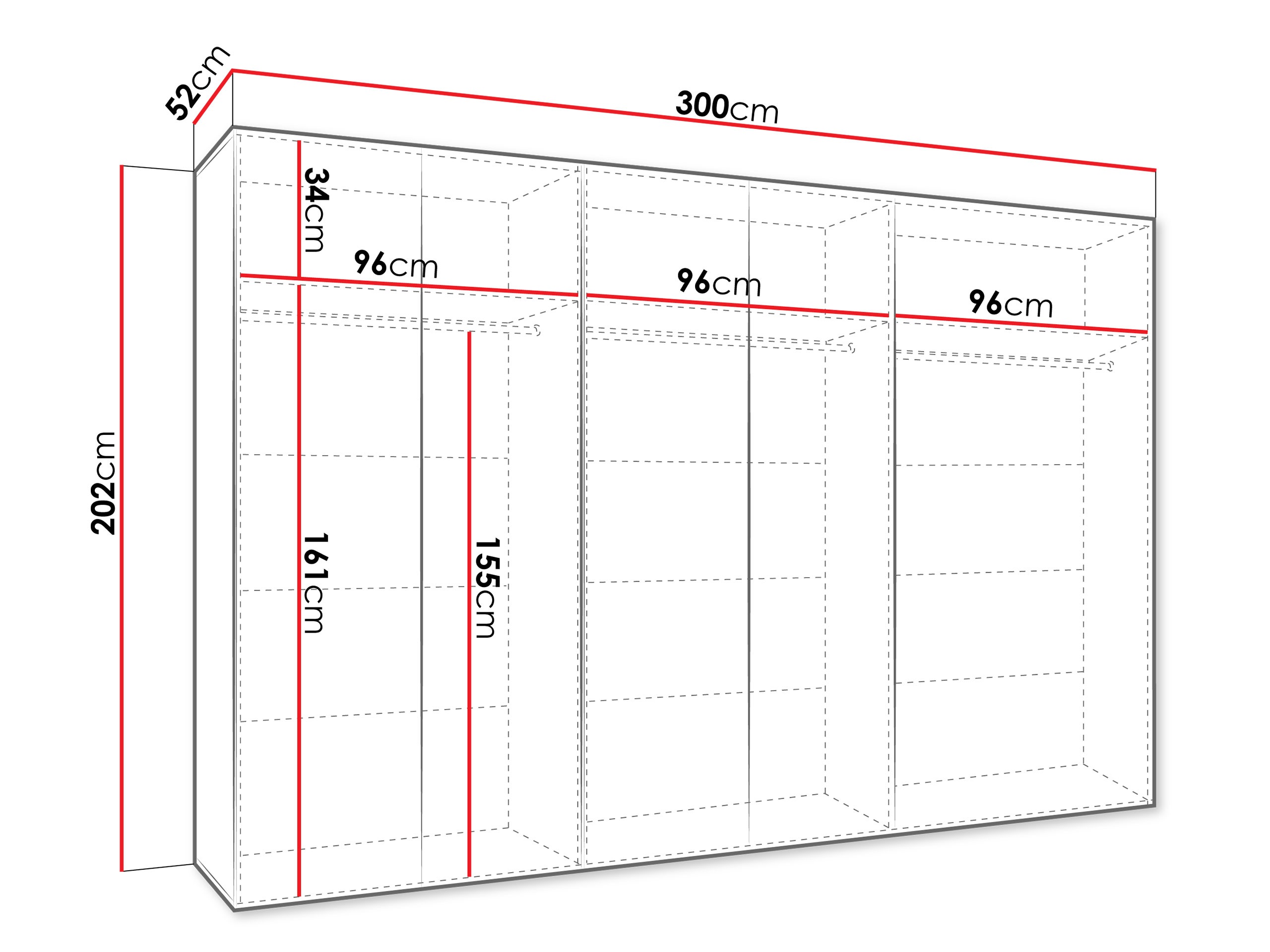 Vaatekaappi Hartford 596 (Kashmir)
