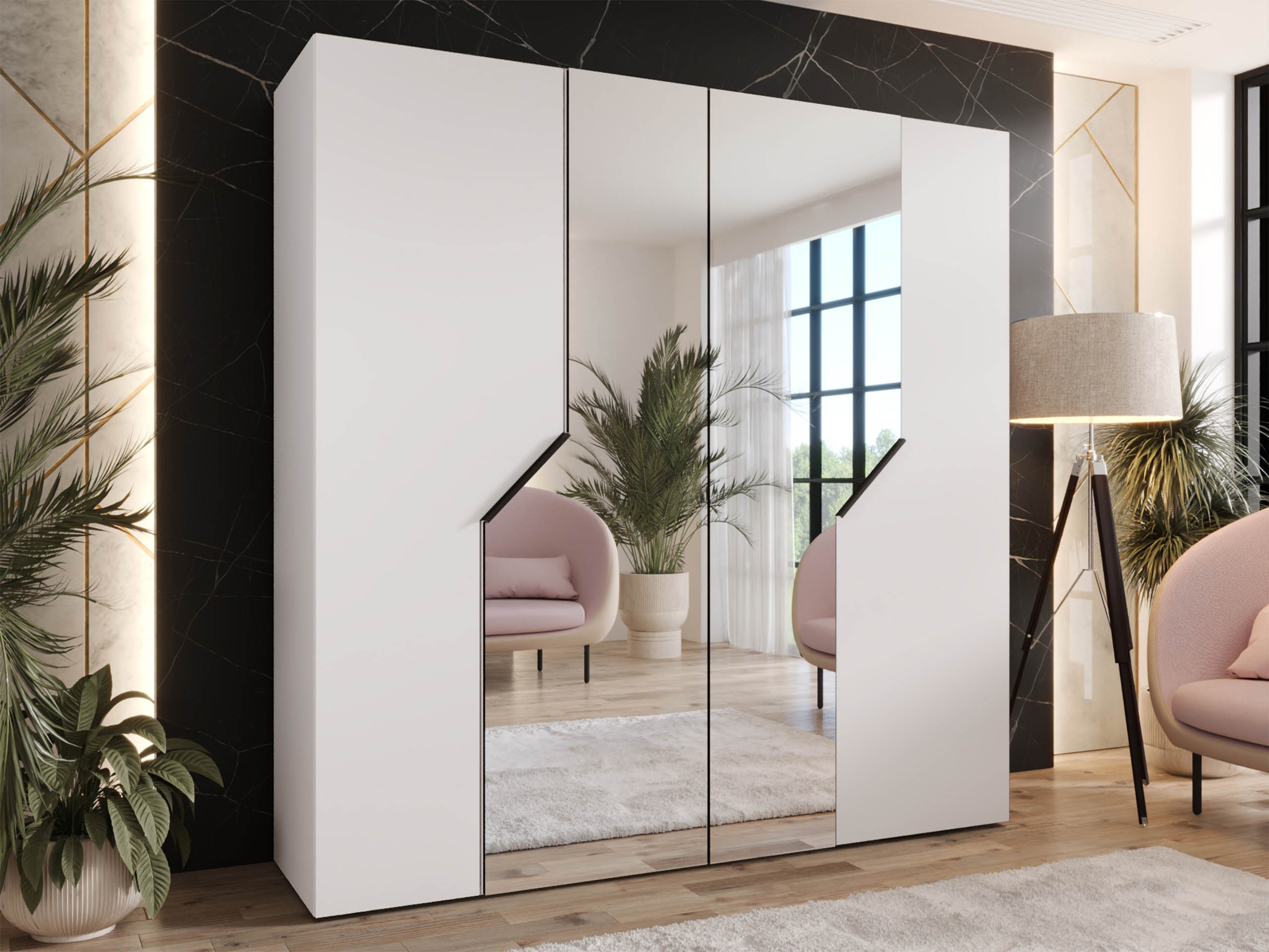 Vaatekaappi Hartford 598 (Valkoinen)