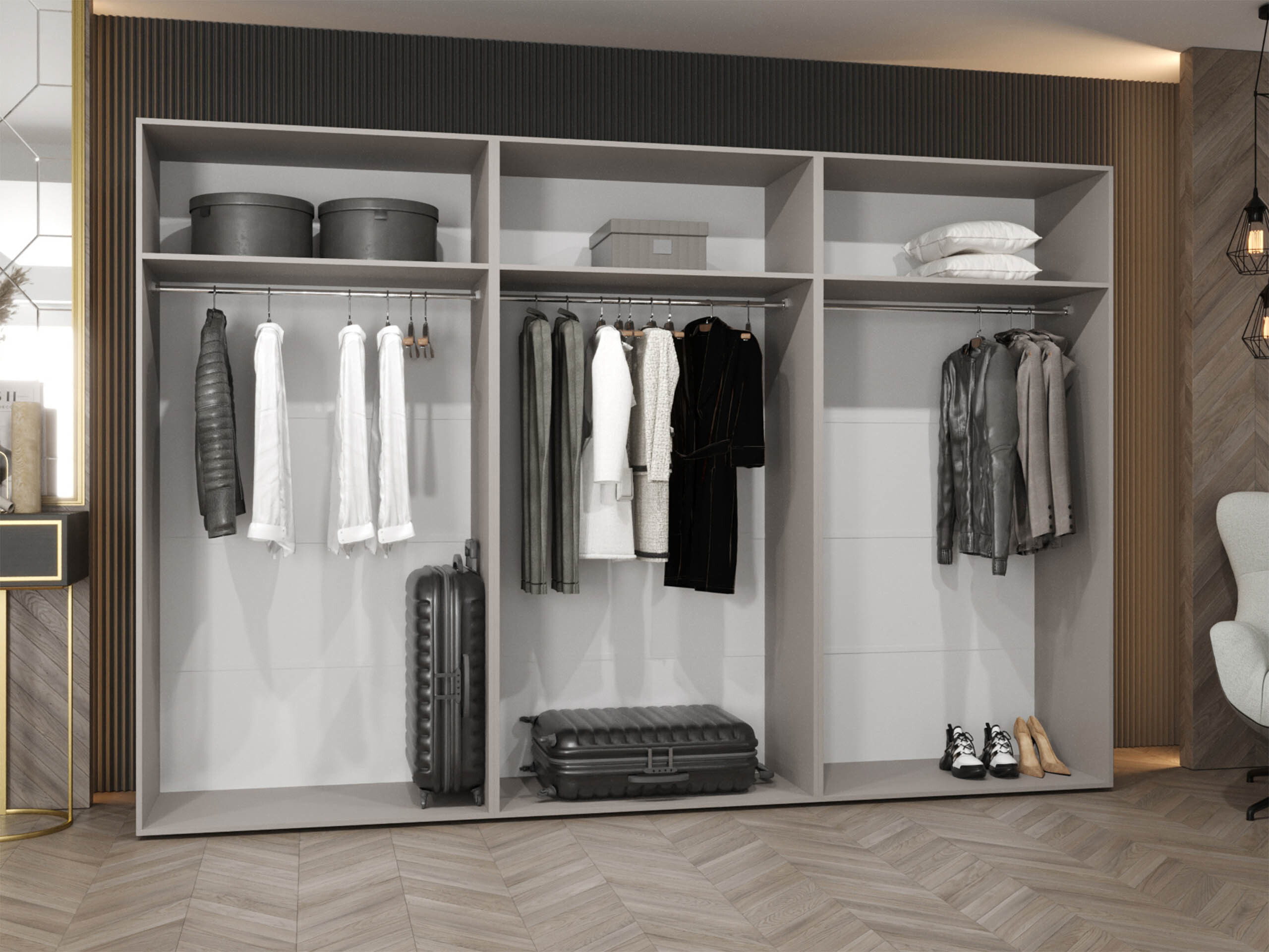 Vaatekaappi Hartford 599 (Musta)