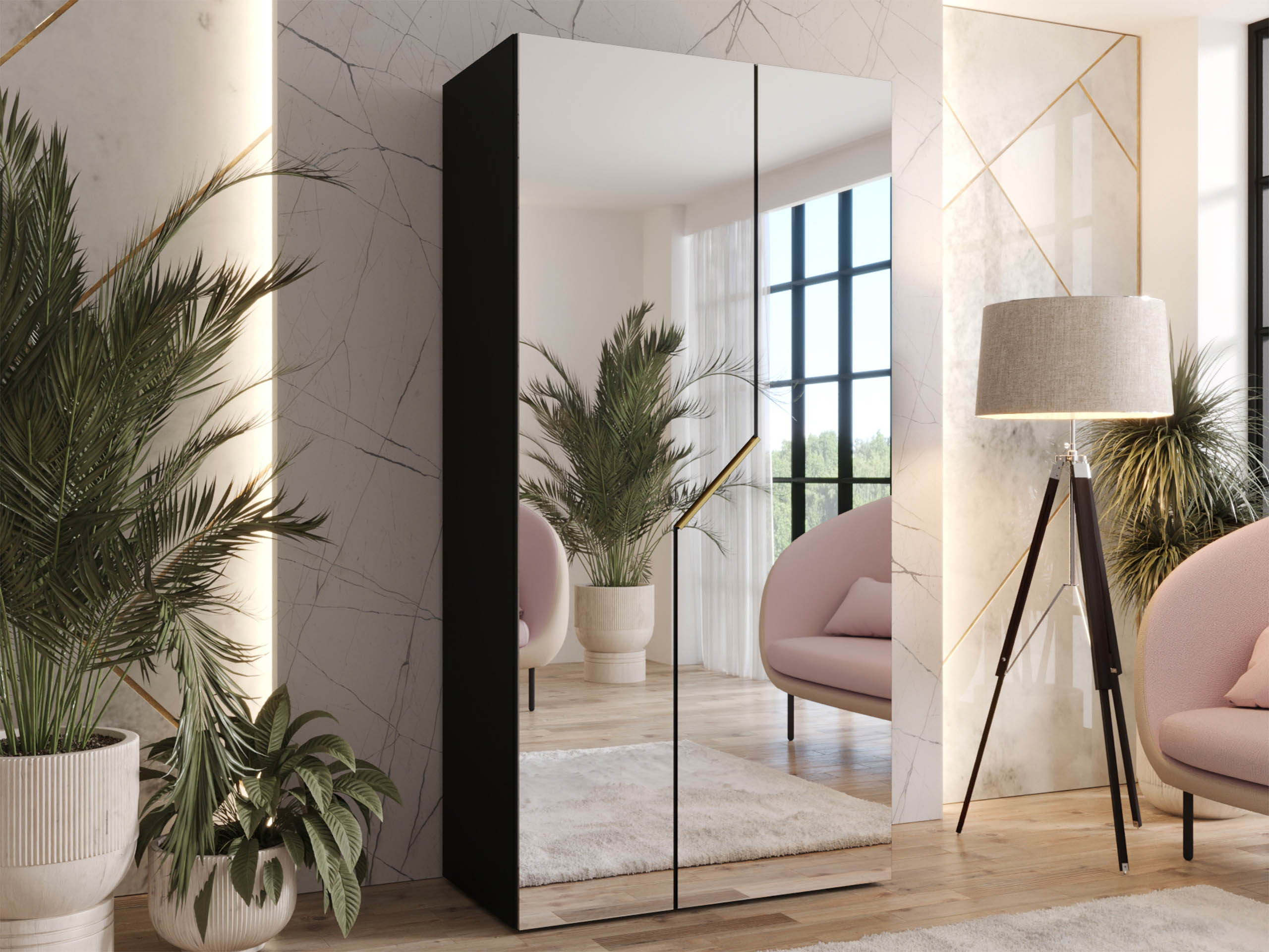 Vaatekaappi Hartford 600 (Musta)