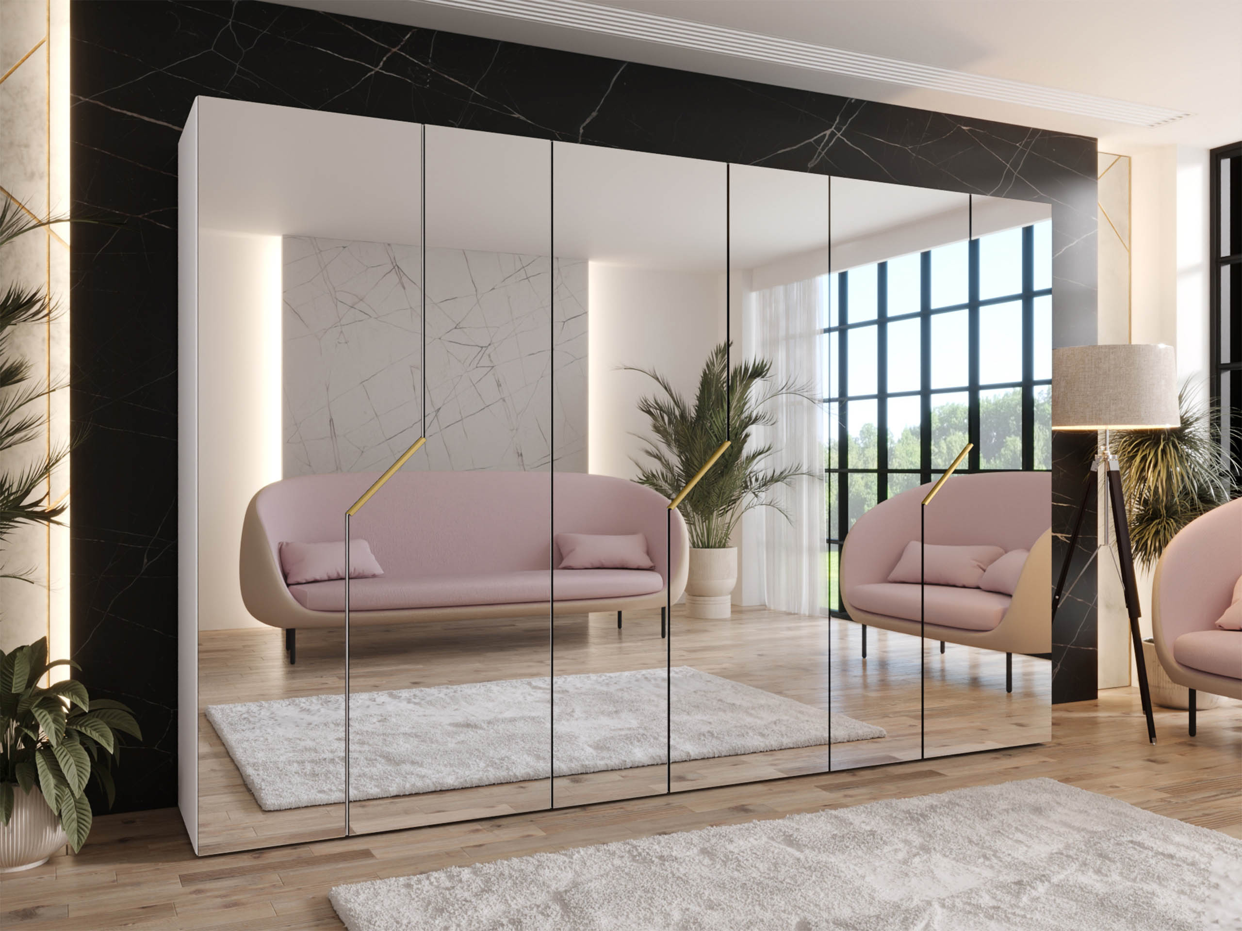 Vaatekaappi Hartford 602 (Valkoinen)