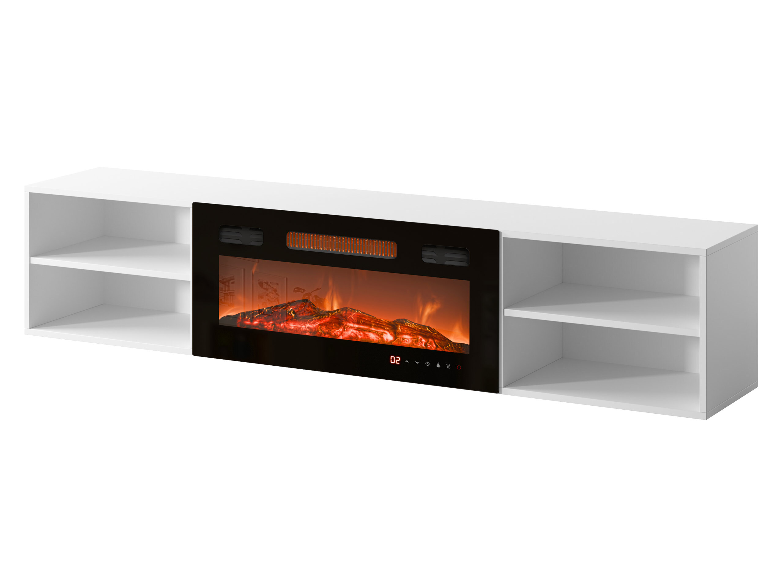 TV-taso Charlotte 190 (Valkoinen + Musta)