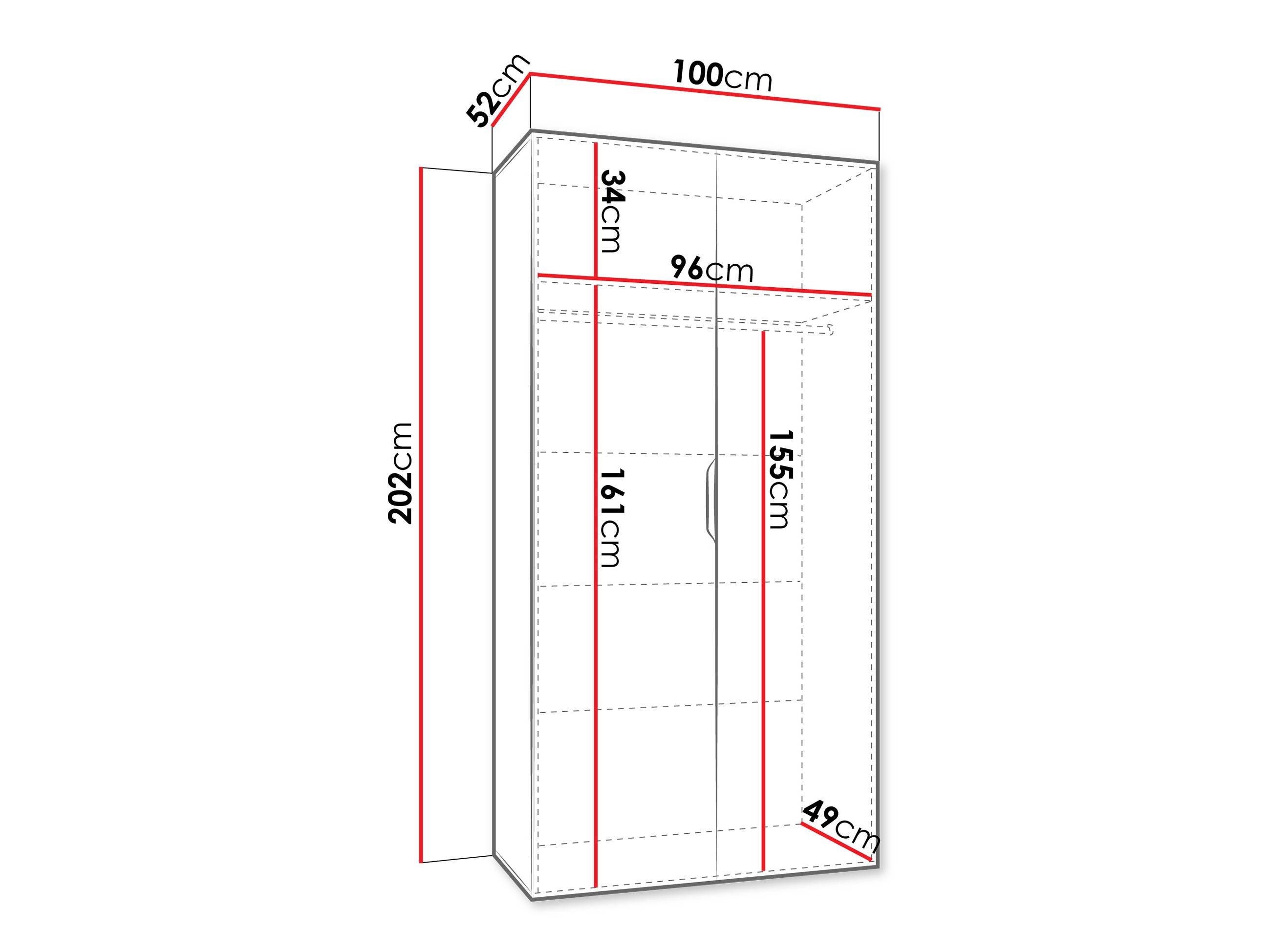 Vaatekaappi Hartford 603 (Kashmir)