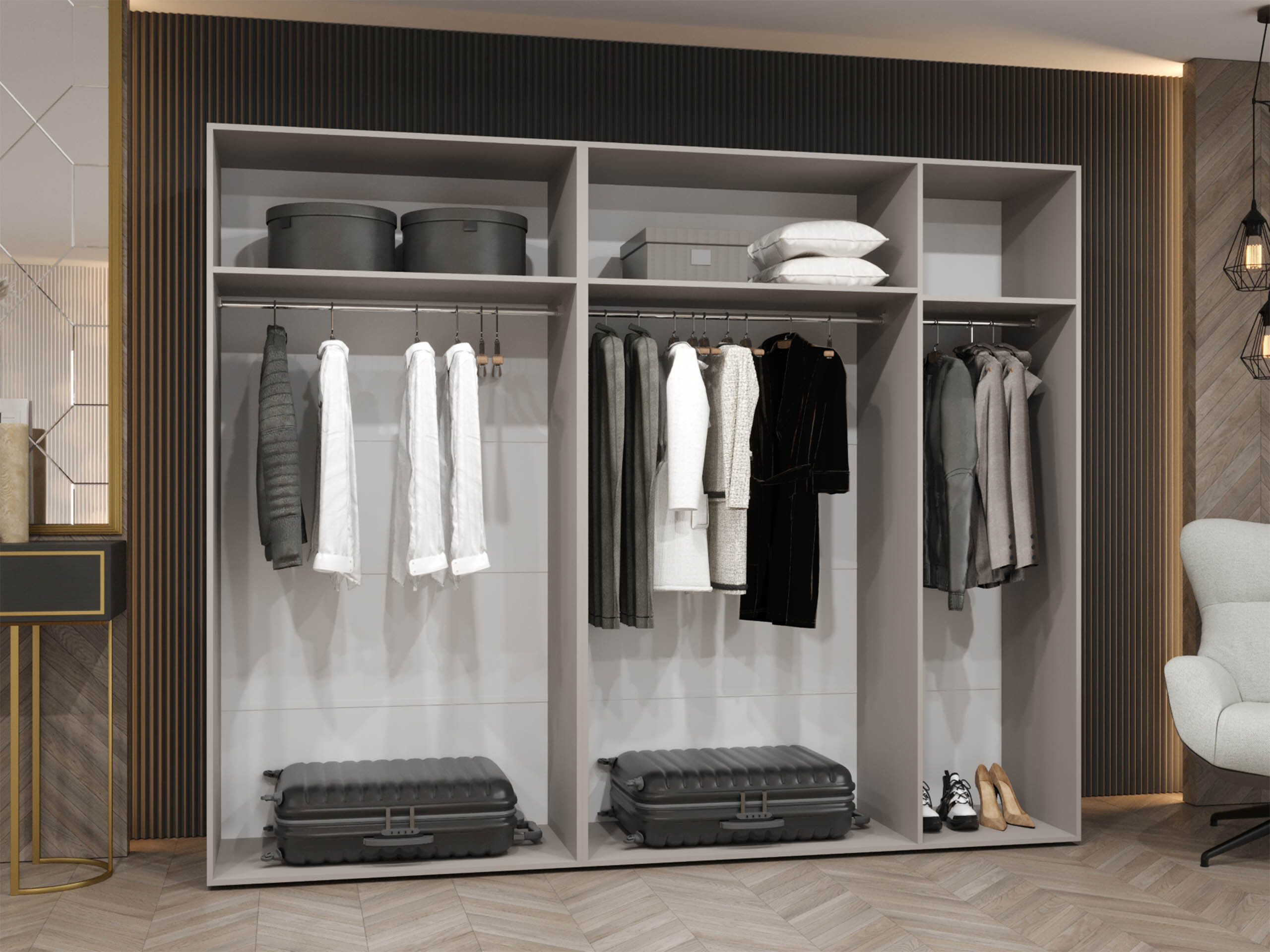 Vaatekaappi Hartford 606 (Musta)