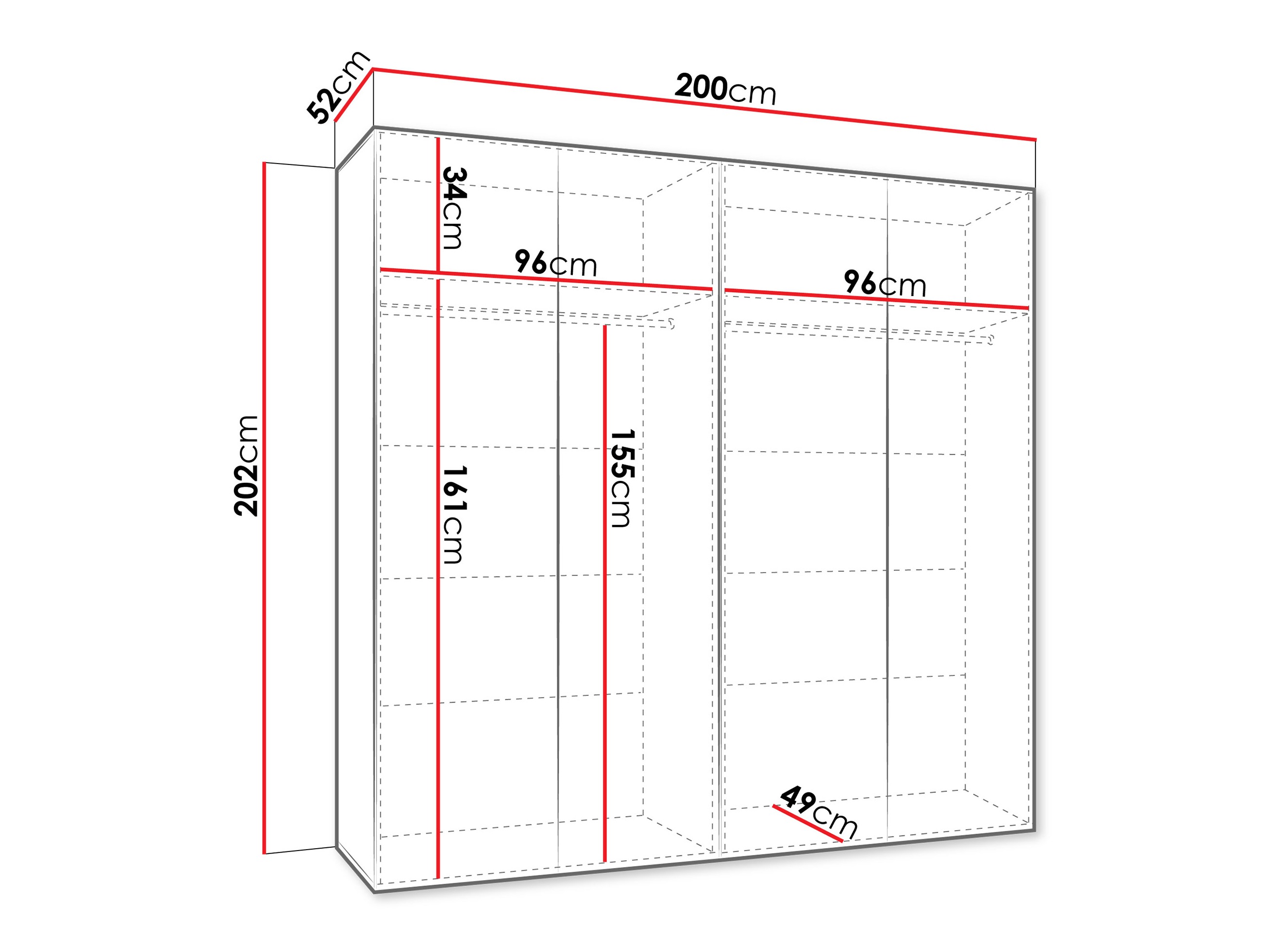 Vaatekaappi Hartford 610 (Kashmir)