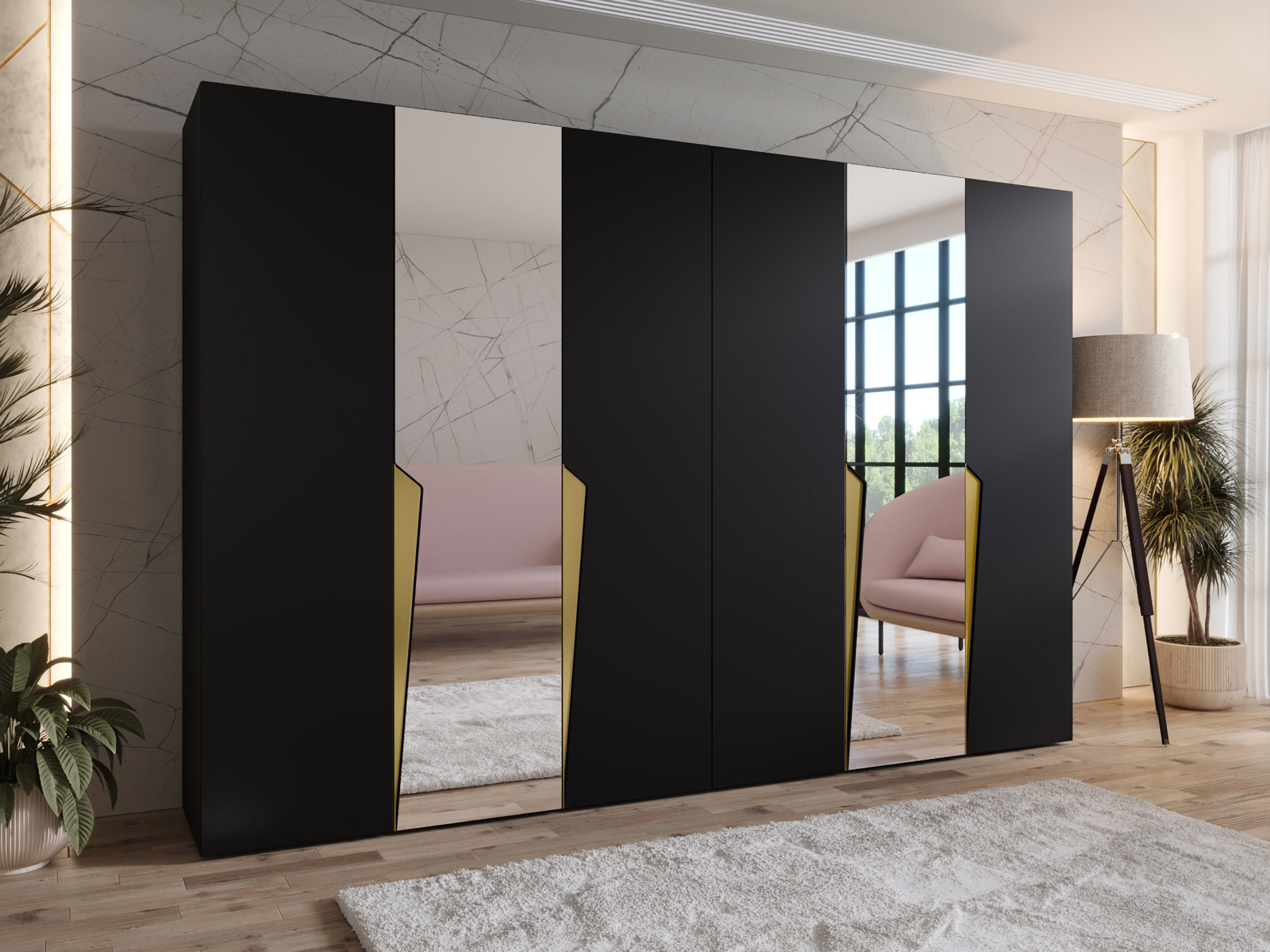 Vaatekaappi Hartford 612 (Musta)