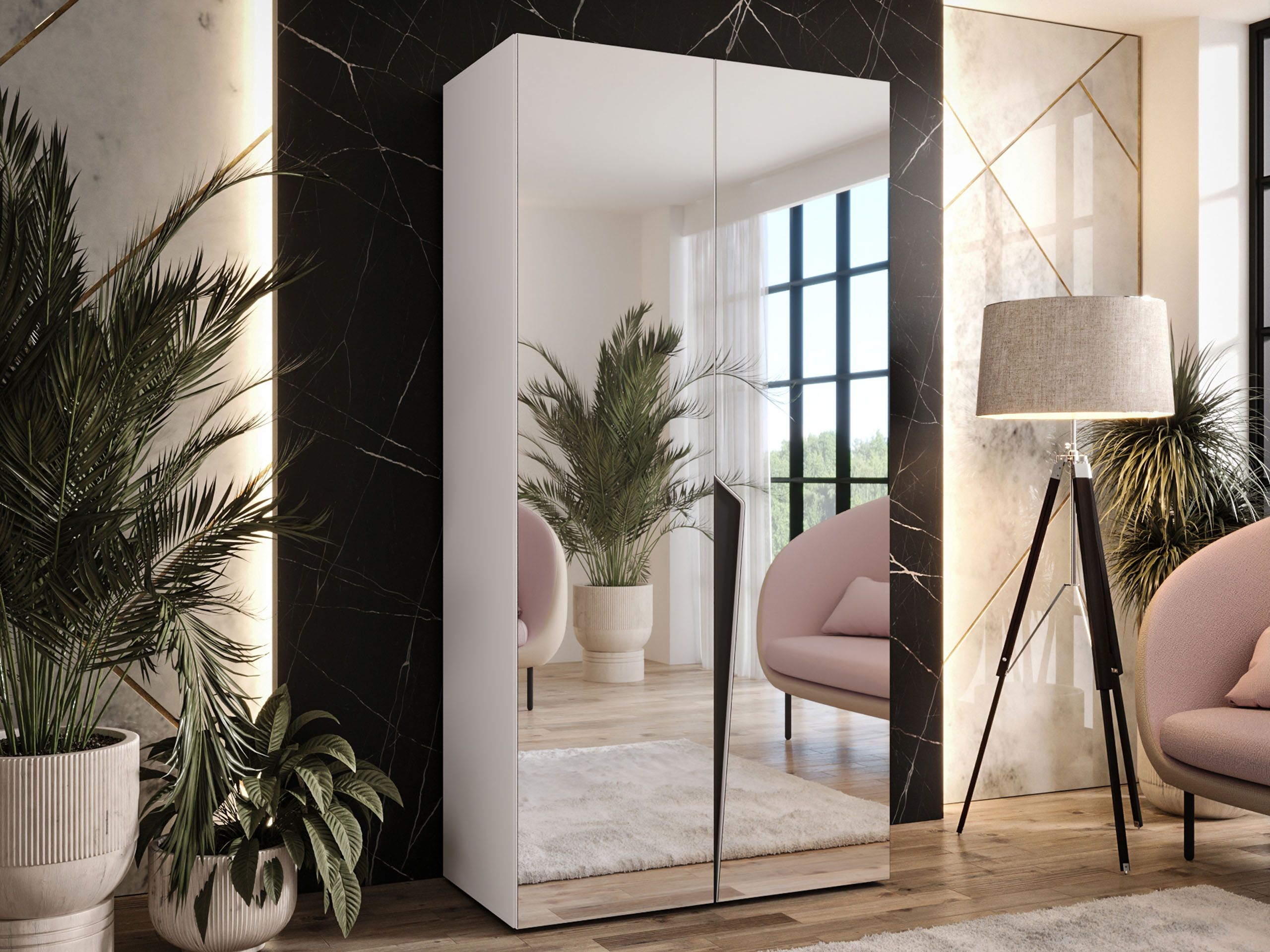 Vaatekaappi Hartford 613 (Valkoinen)