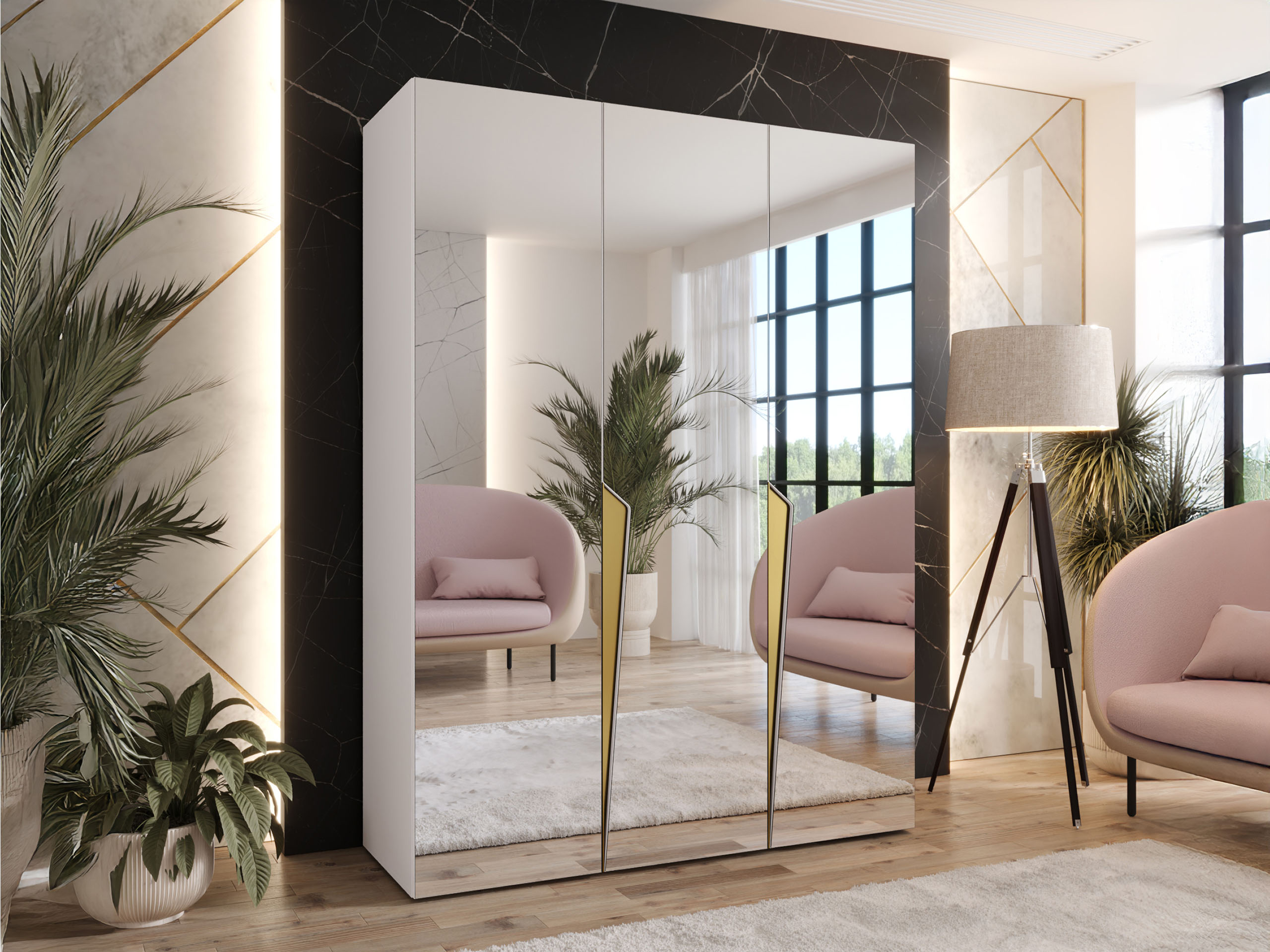 Vaatekaappi Hartford 614 (Valkoinen)