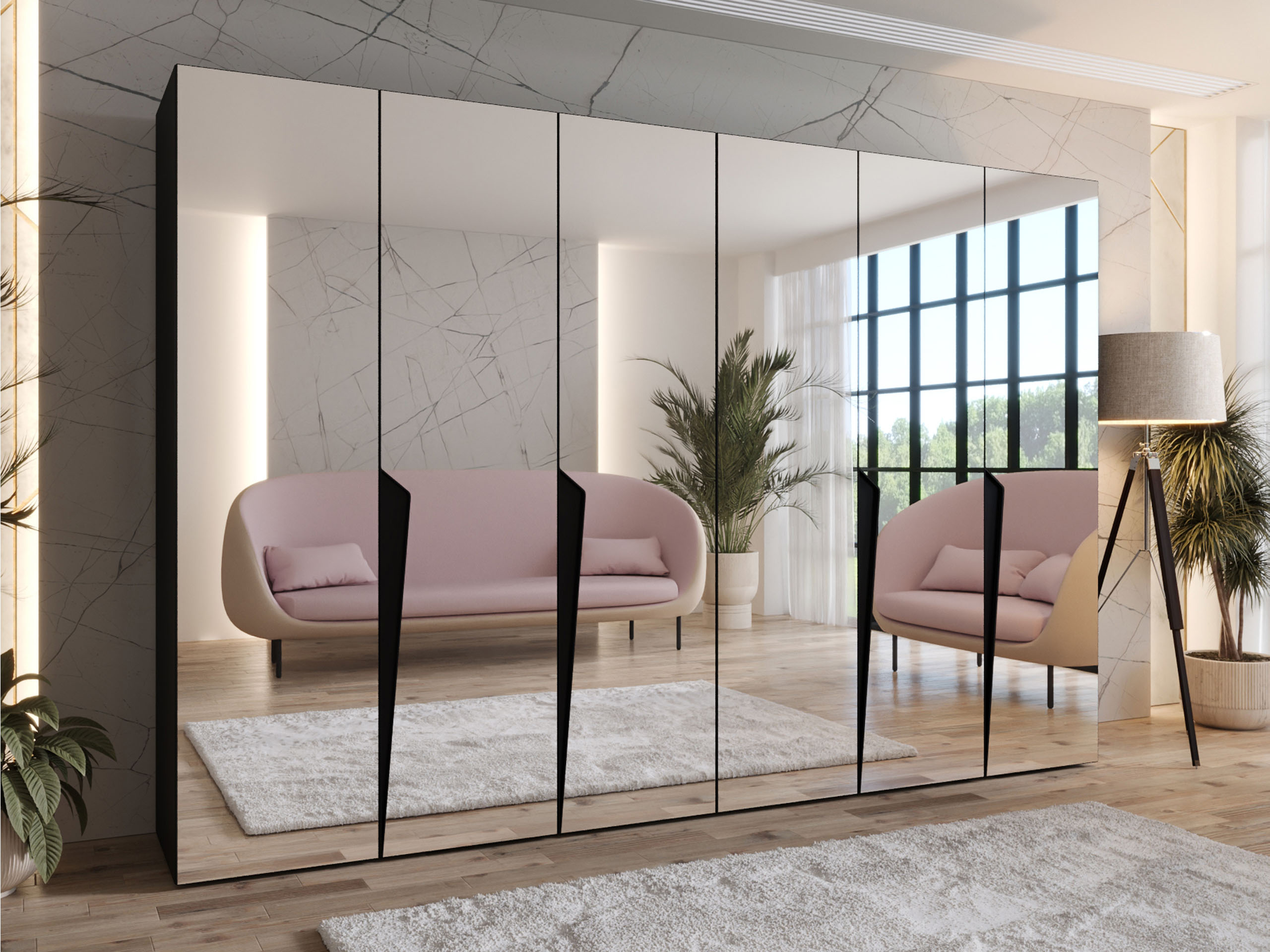 Vaatekaappi Hartford 617 (Musta)