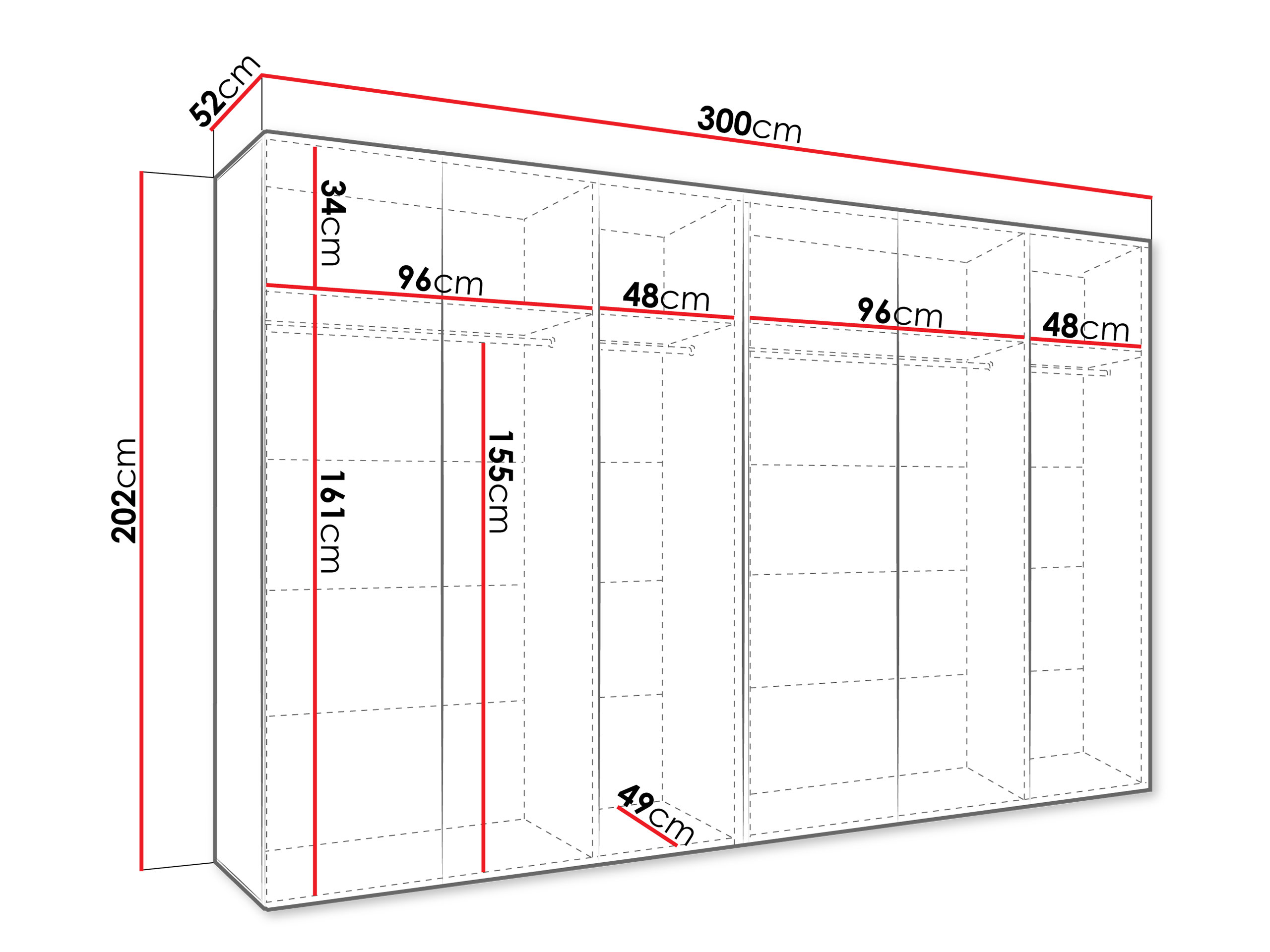 Vaatekaappi Hartford 622 (Kashmir)