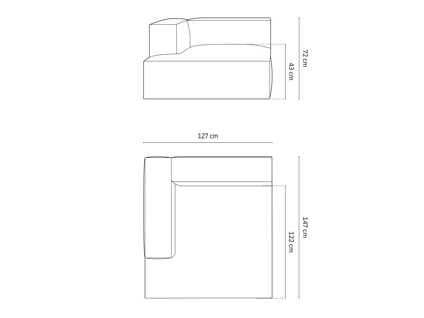 Moduulinojatuoli Beckley F105 (Paris Cream)