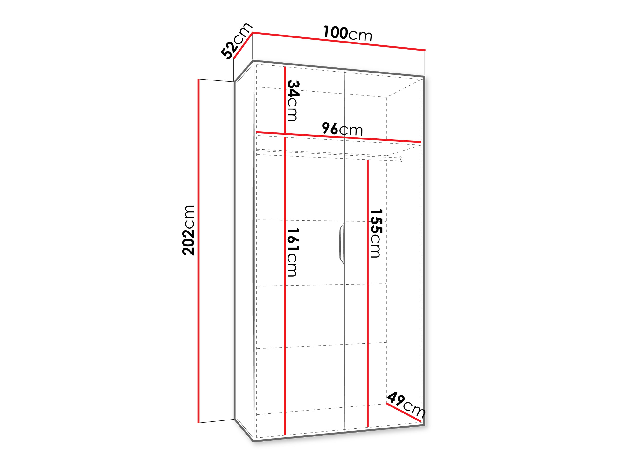 Vaatekaappi Hartford 628 (Kashmir)