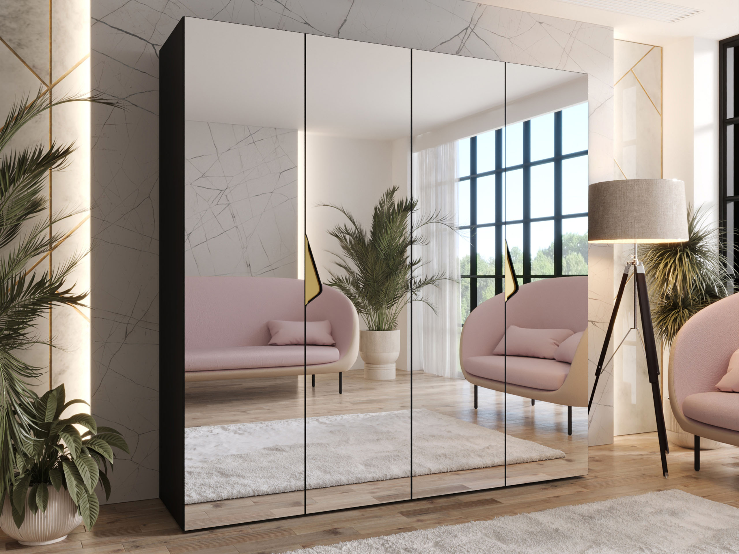 Vaatekaappi Hartford 630 (Musta)