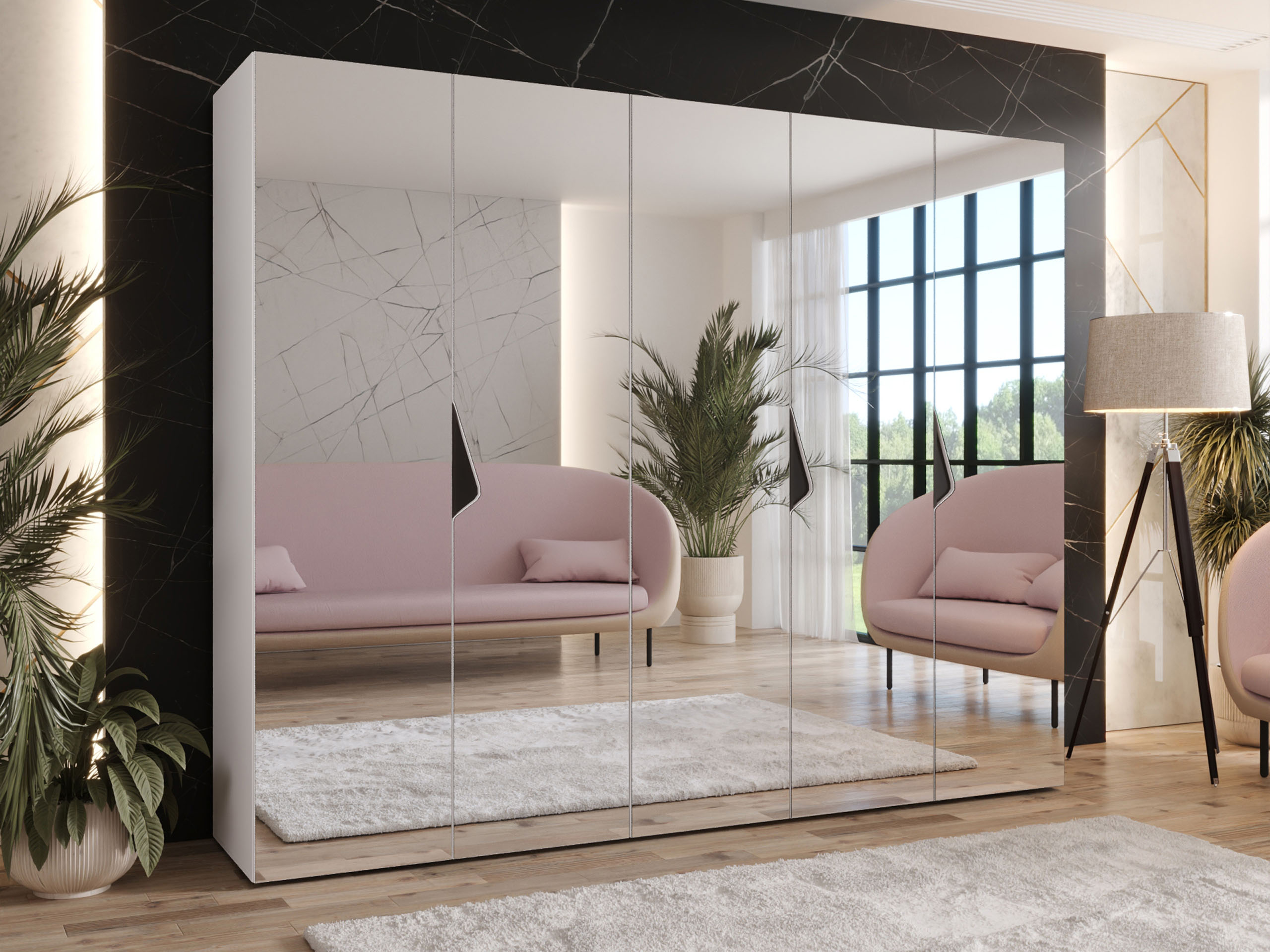 Vaatekaappi Hartford 631 (Valkoinen)