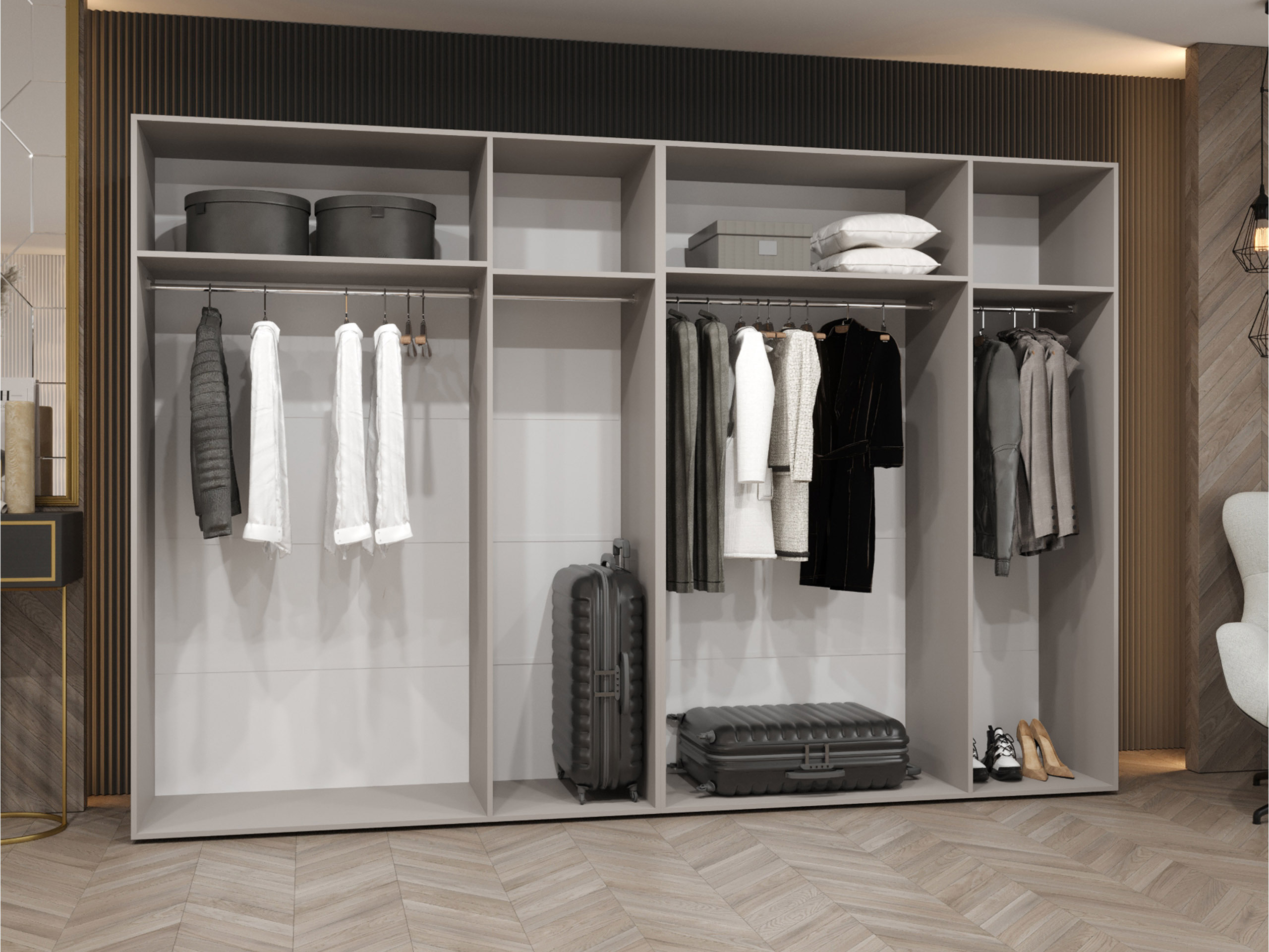 Vaatekaappi Hartford 632 (Valkoinen)