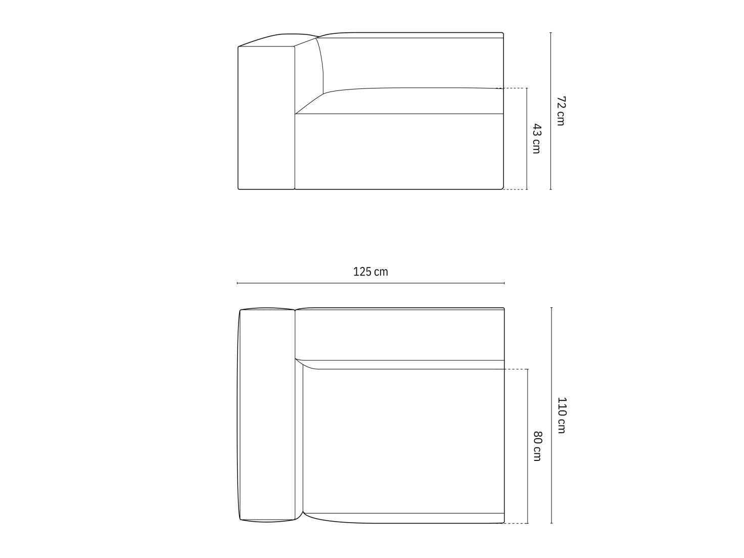 Modulaarinen istuinyksikkö Sonsore 106 (Monet Graphite)