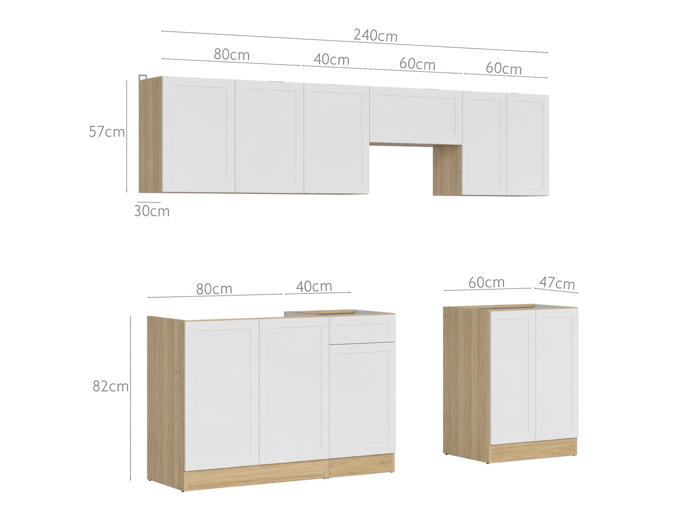 Moduulikeittiöryhmä Classic Grey 120