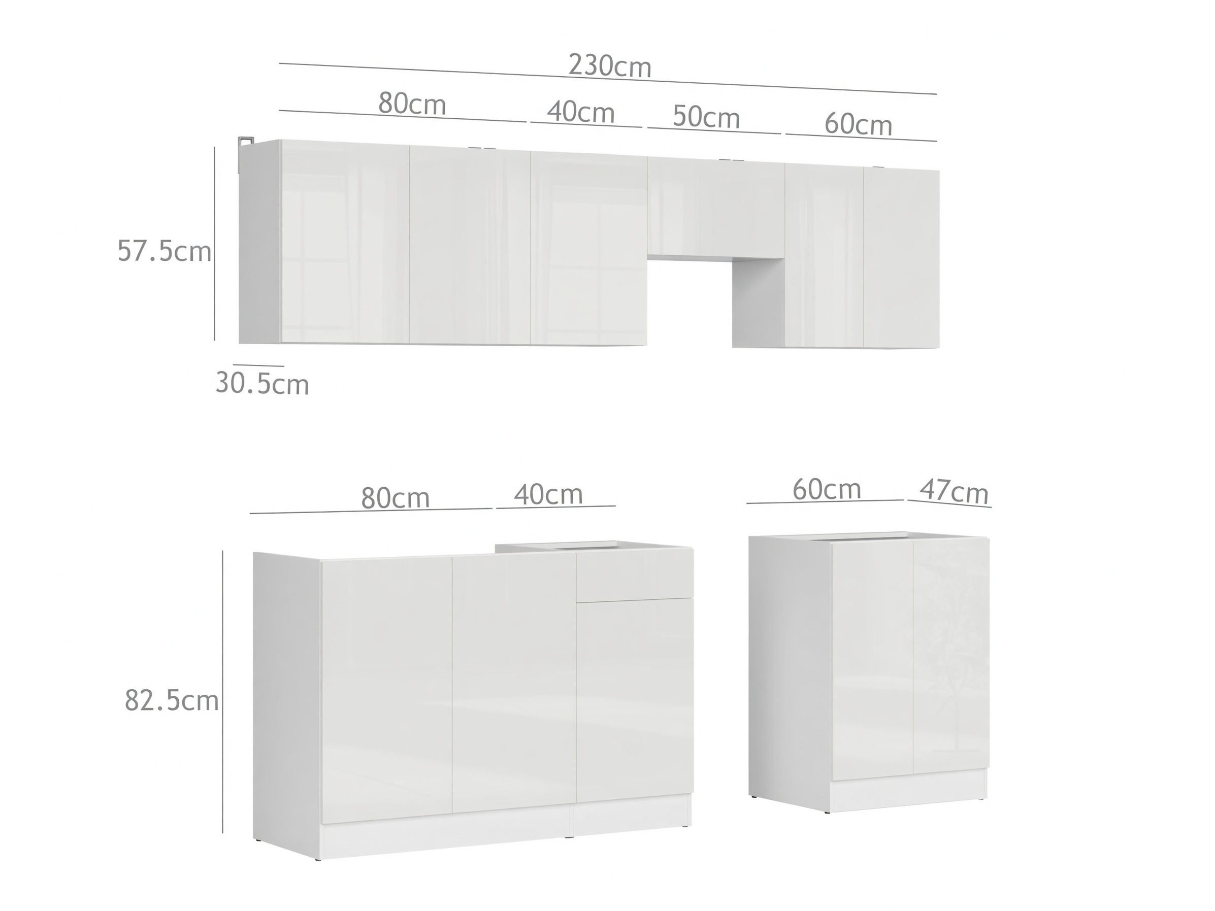 Moduulikeittiöryhmä Classic White 120