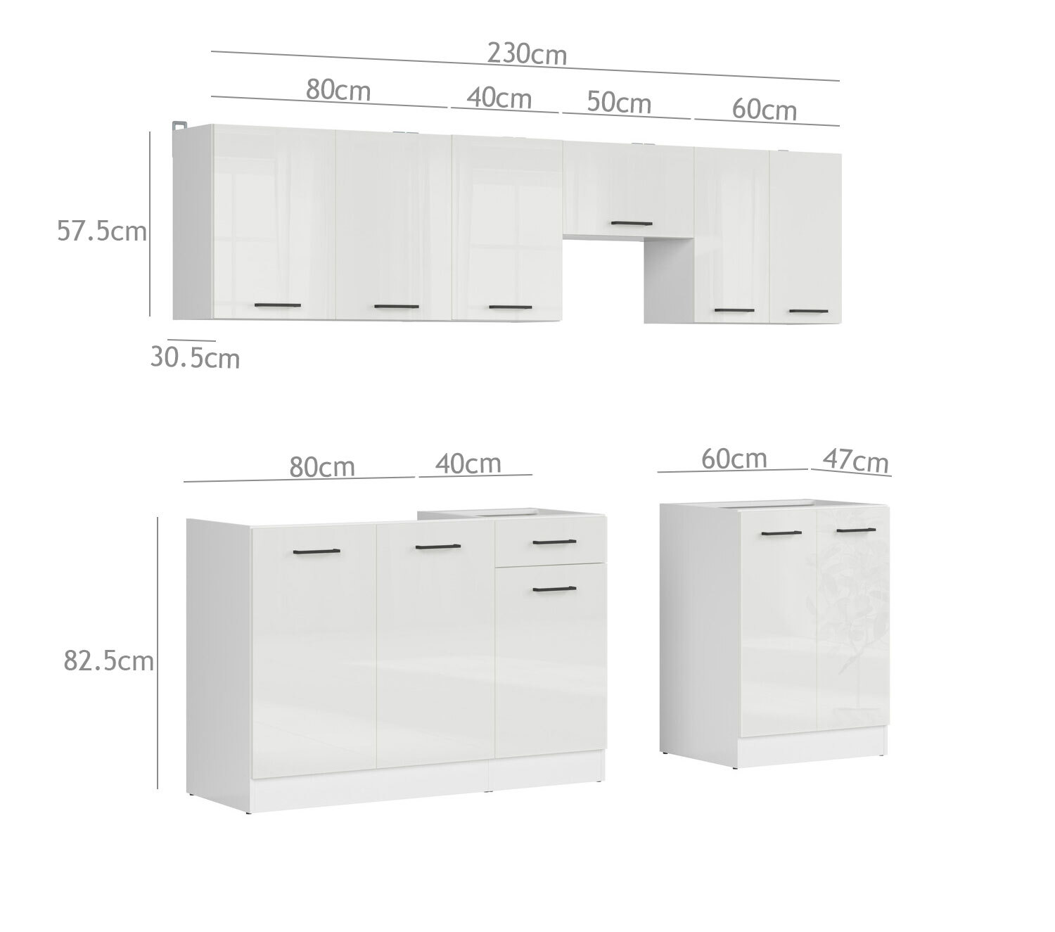 Moduulikeittiöryhmä Line White 118