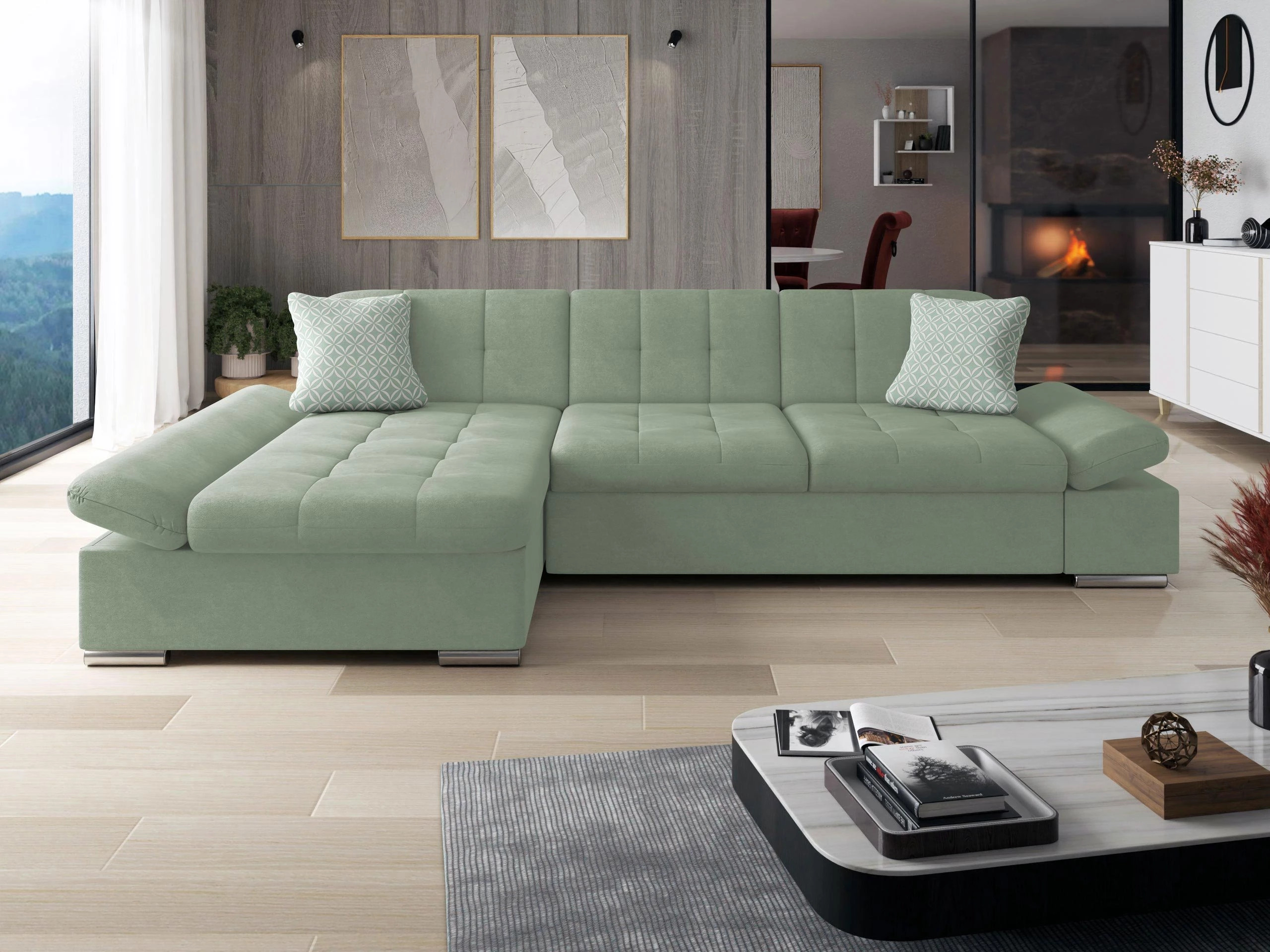 Kulmasohva Comfivo Sanitas I (Uttario Velvet 2954 + Evo 29)