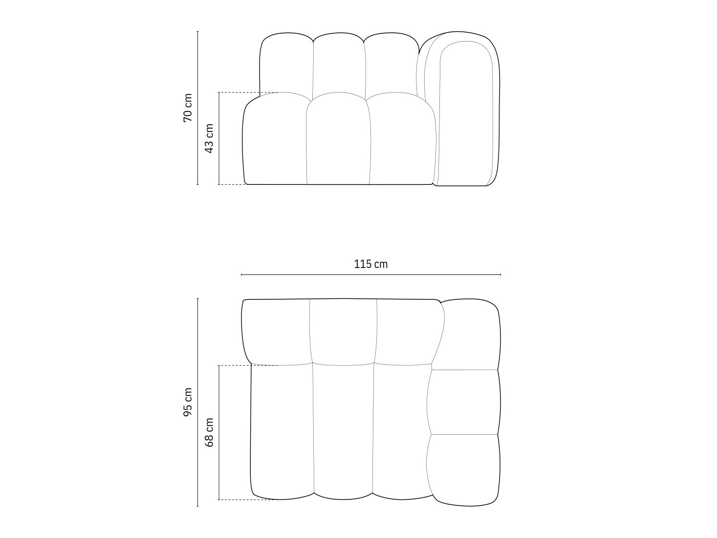 Modulaarinen istuinyksikkö Cirleve 110 (Eden 02)