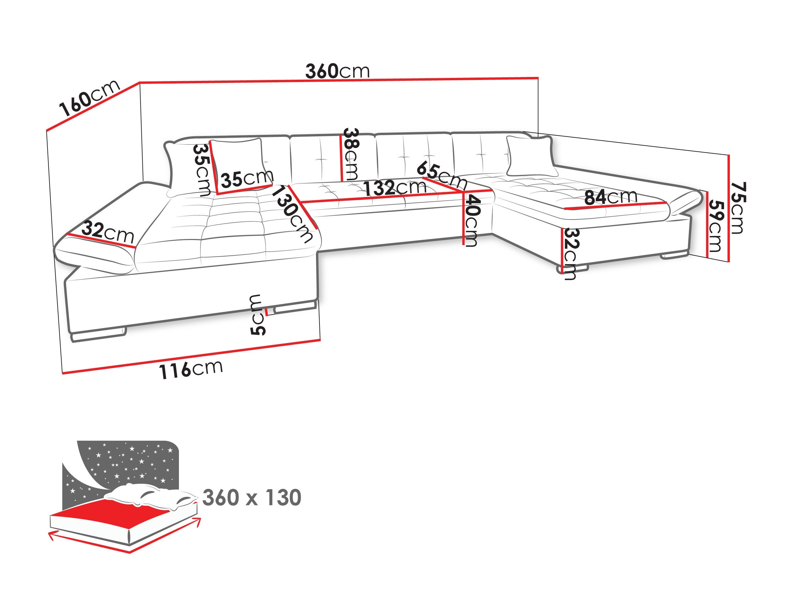 Kulmasohva Comfivo Ficus (Flow 22)