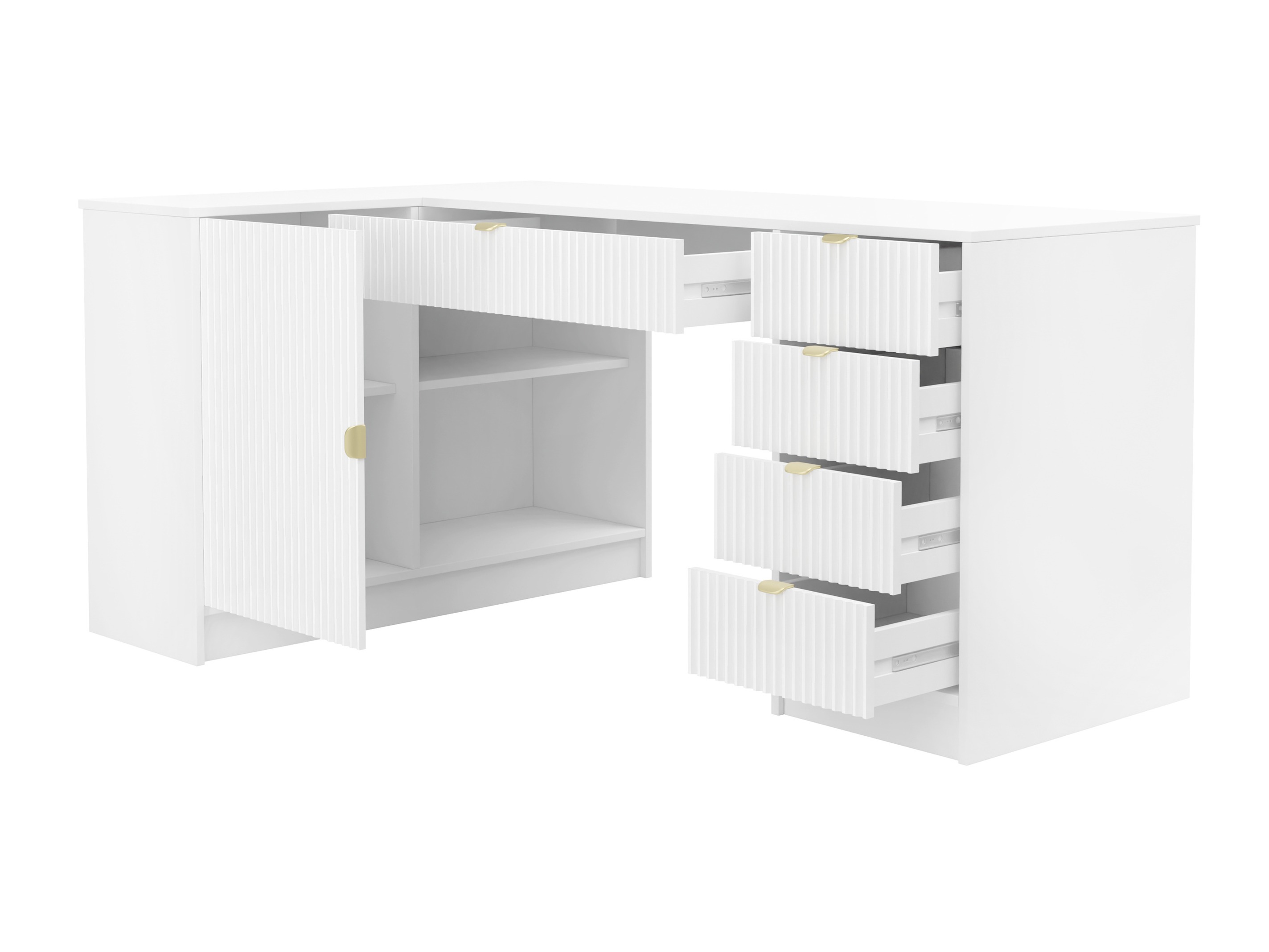 Kulmapöytä Comfivo Larmire 127 (Pähkinä)