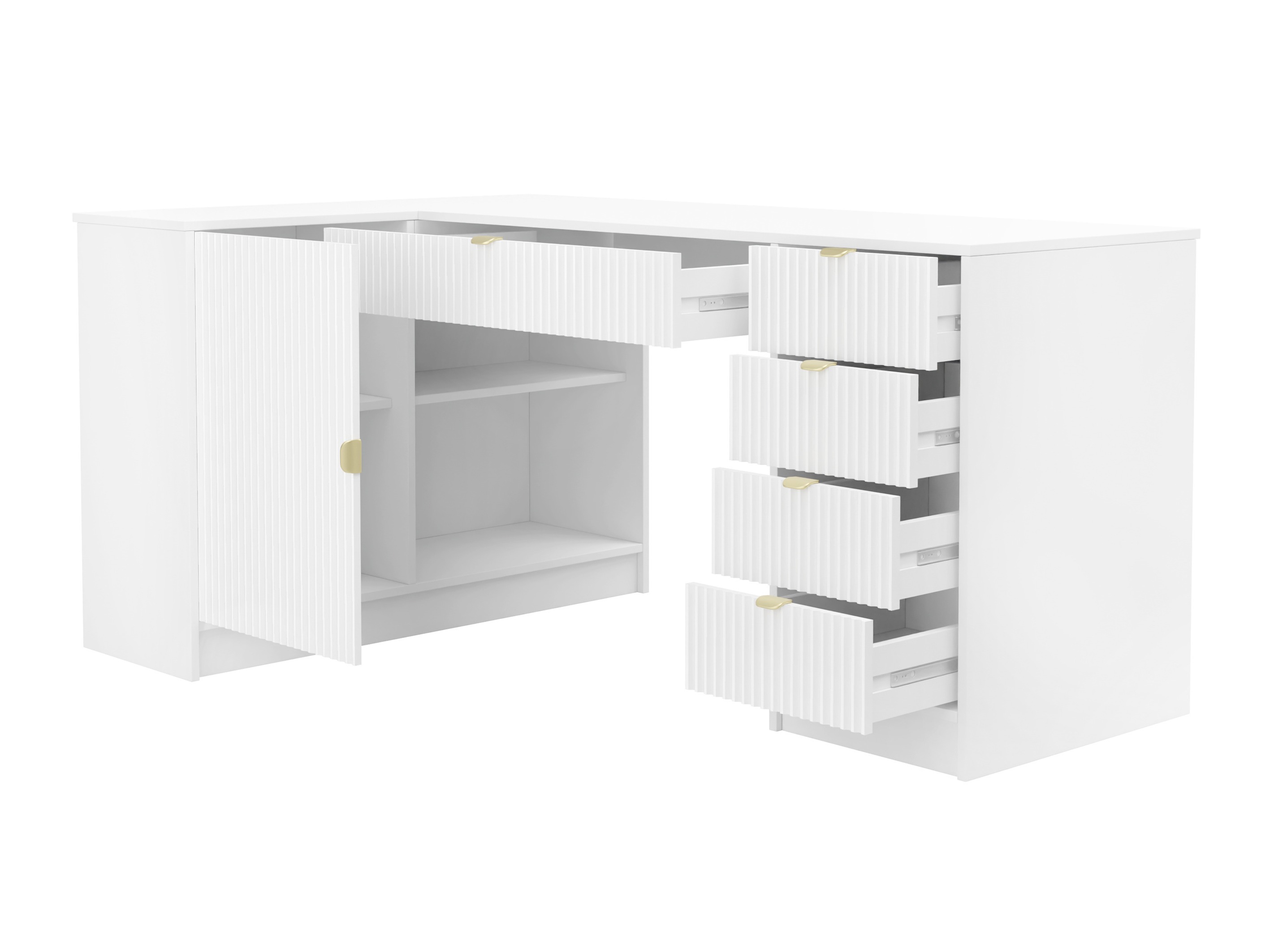 Kulmapöytä Comfivo Papilio II (Beige)