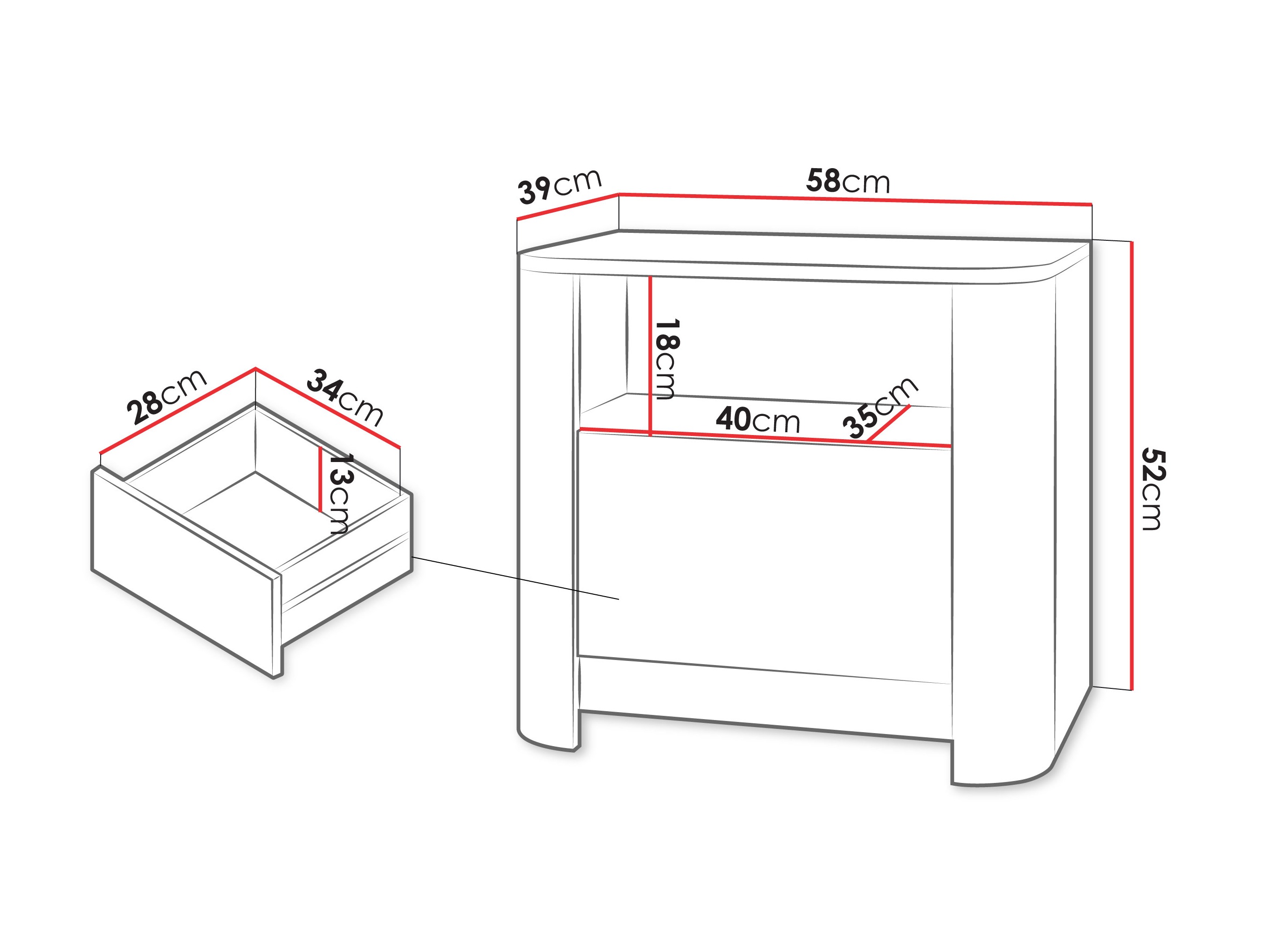 Yöpöytä Somore 104