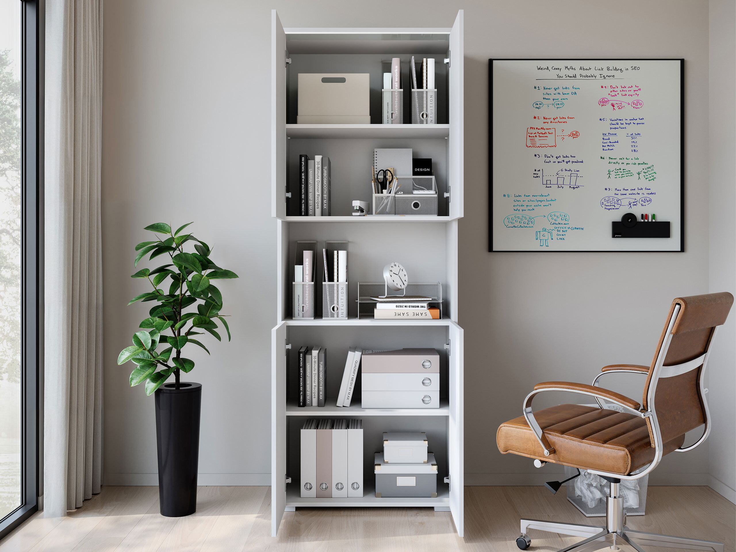 Hylly Mirfivo 106 (Valkoinen + Kiiltävä valkoinen)