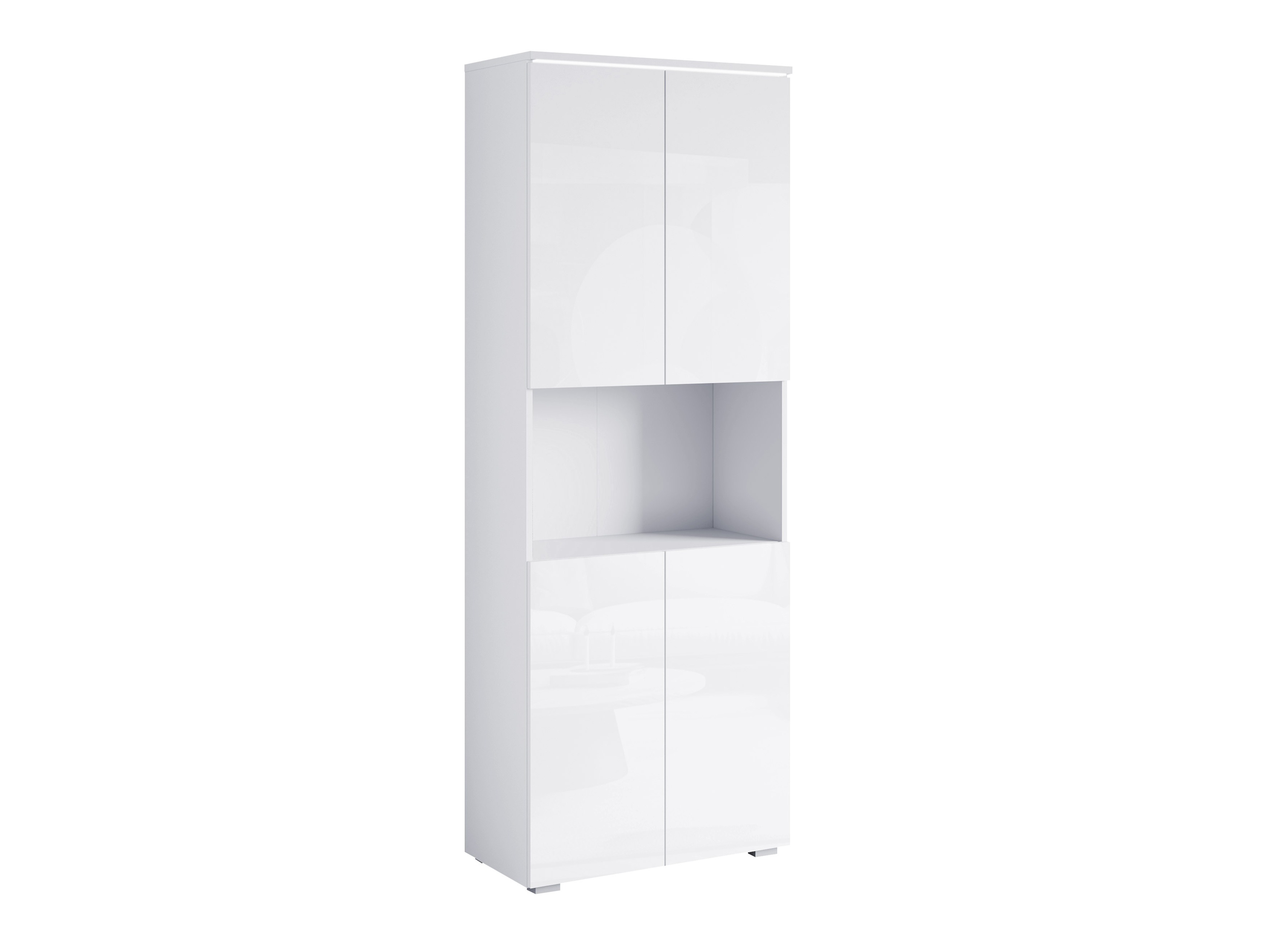 Hylly Mirfivo 106 (Valkoinen + Kiiltävä valkoinen)