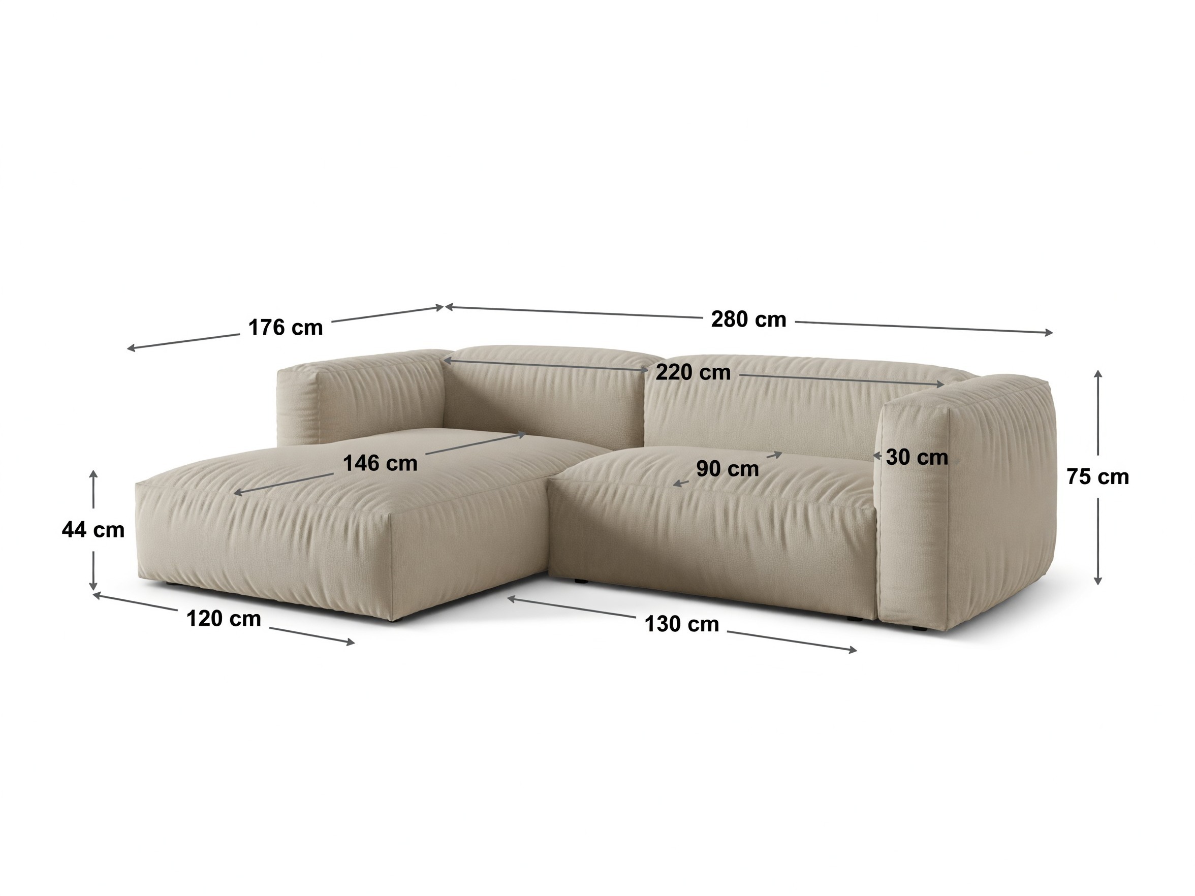 Moduulikulmasohva Sorcoro 123 (Vogue 1)