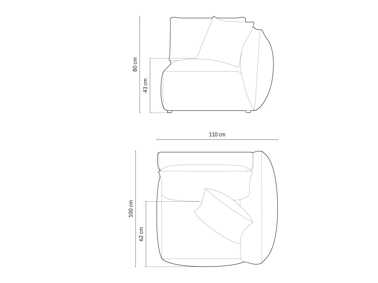 Modulaarinen istuinyksikkö Ruvmone 101 (Casino Taupe)
