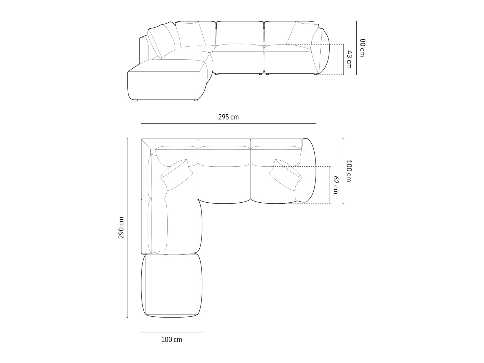 Moduulikulmasohva Ruvmone 108 (Casino Pearl)