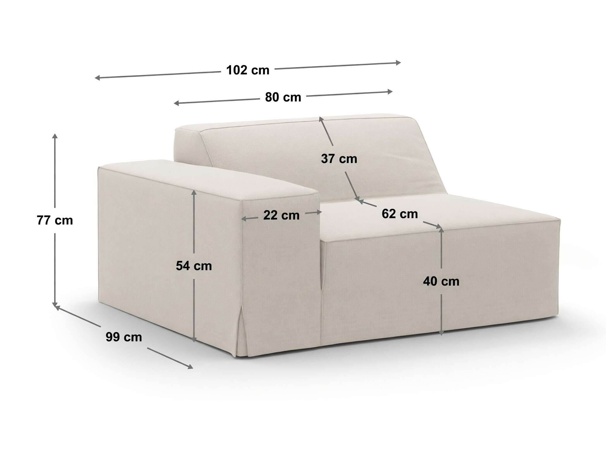 Modulaarinen istuinyksikkö Lomcalu 127 (Lins 74)