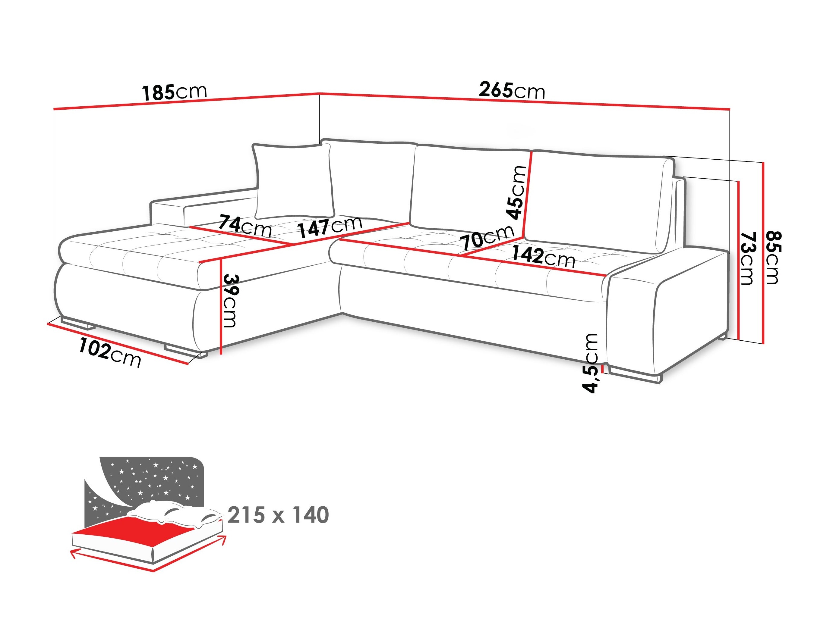 Kulmasohva Comfivo Nitor (Soft 011 + Lawa 06)