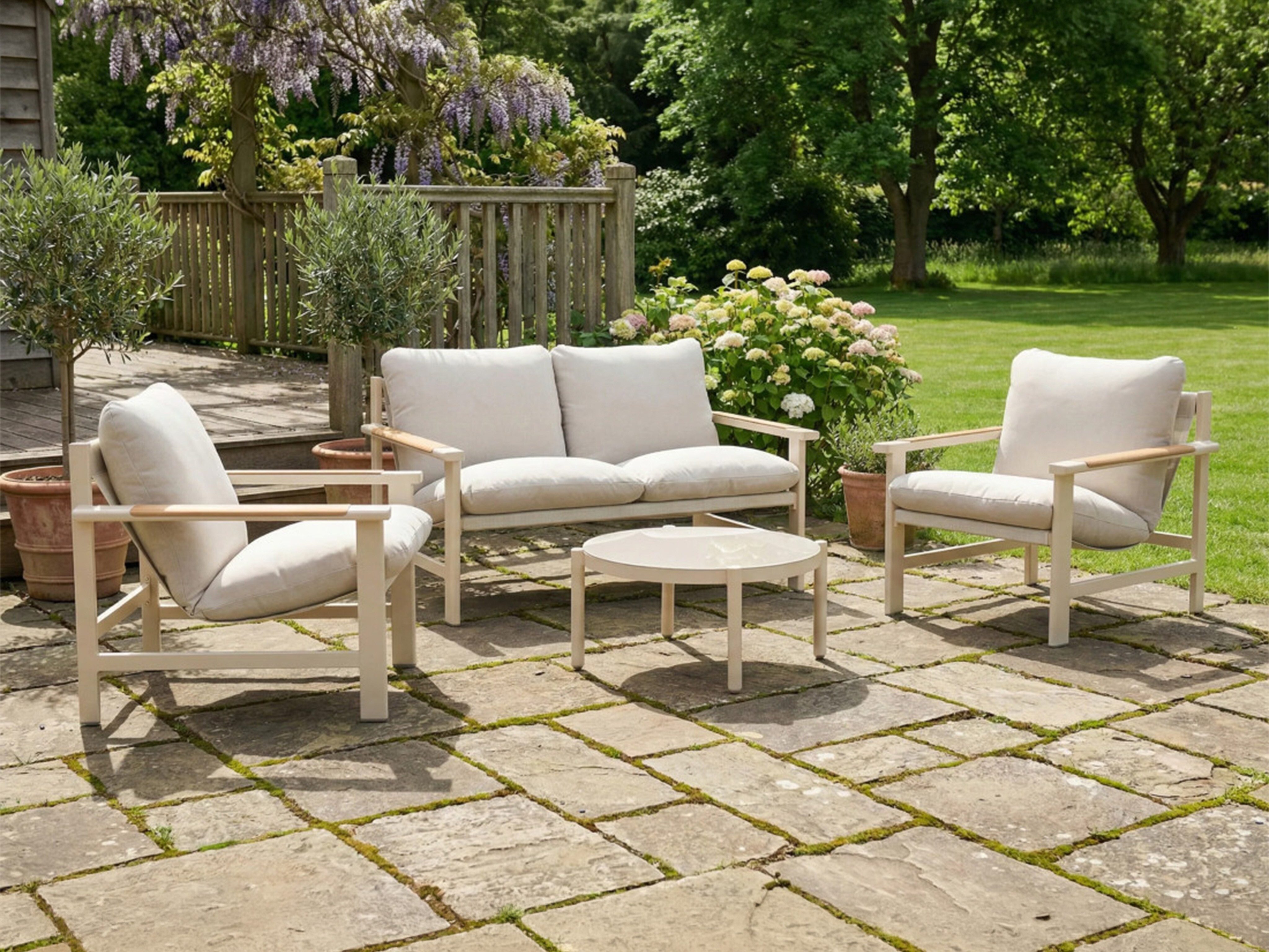 Ulkokalustesetti Forney 110 (Vaalea beige)