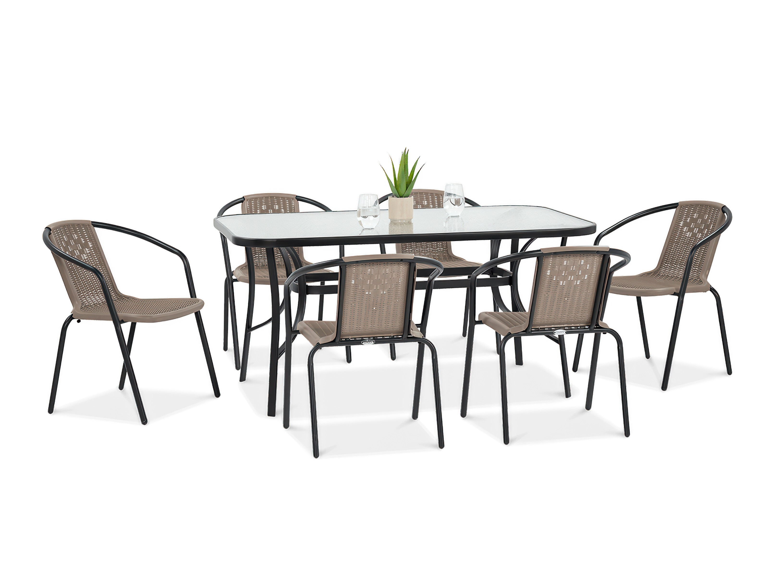Ulkokalustesetti Forney 124 (Cappuccino)