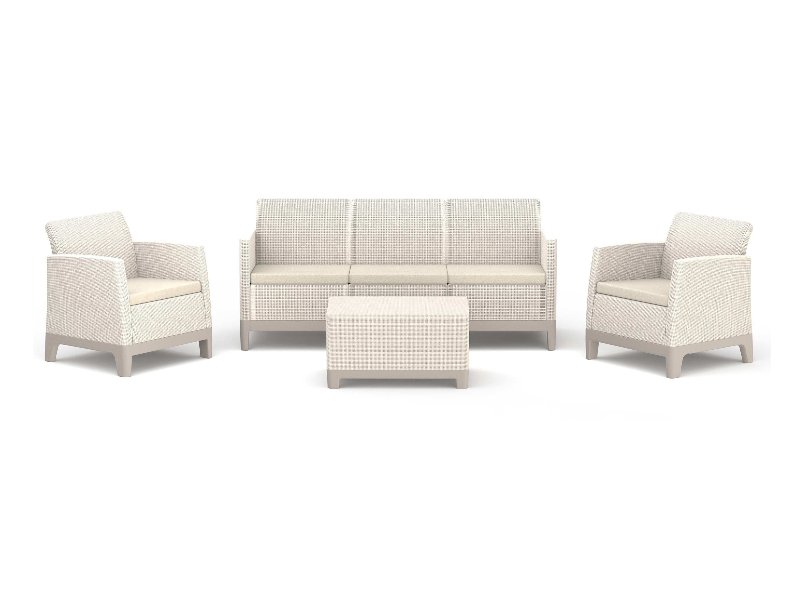 Ulkokalustesetti Forney 128 (Vaalea beige)