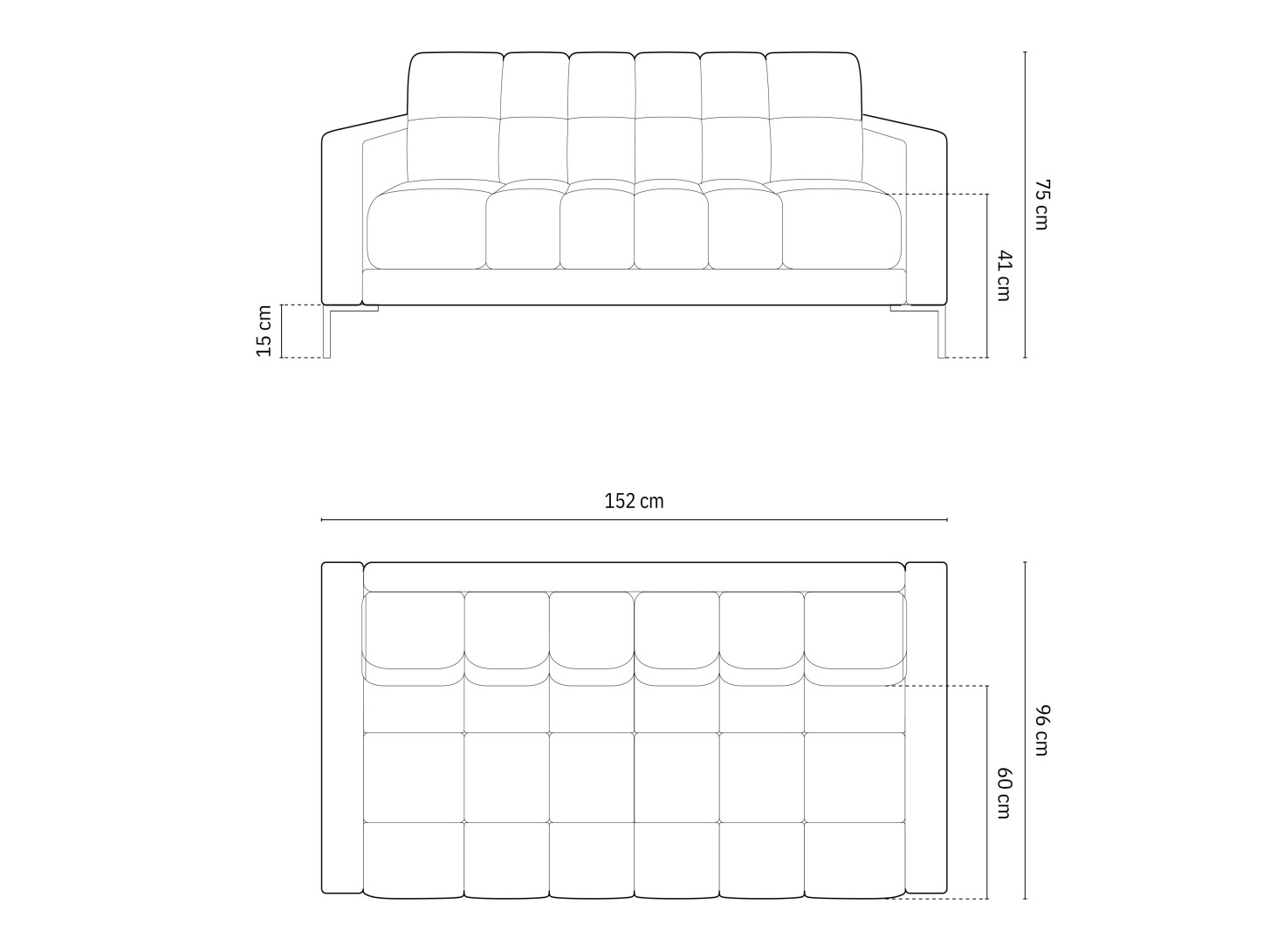 Sohva Calelbe 108 (Bluvel 28)